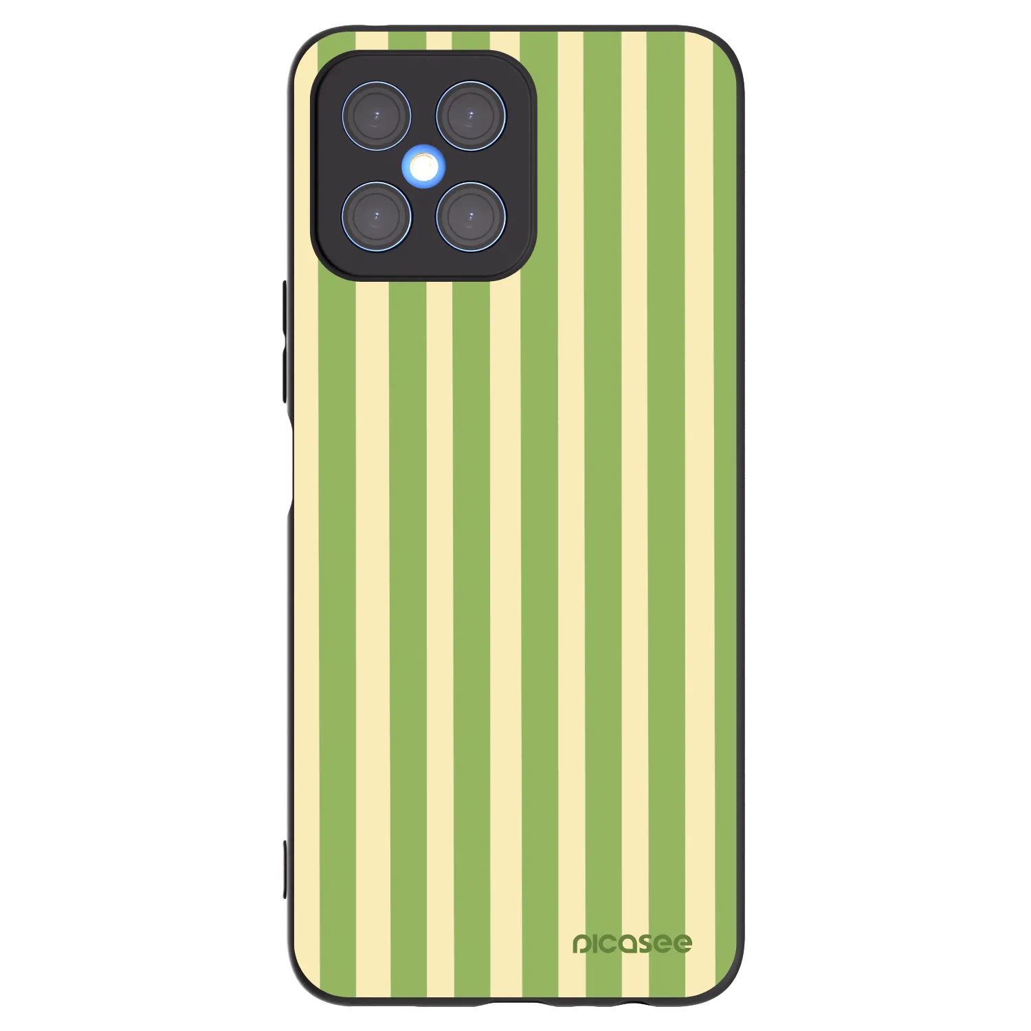 Picasee fekete szilikon tok az alábbi mobiltelefonokra Honor X8 4G - Lines Matcha