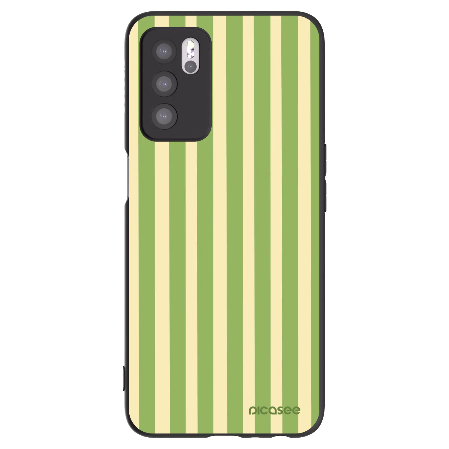 Picasee fekete szilikon tok az alábbi mobiltelefonokra OPPO A16s - Lines Matcha