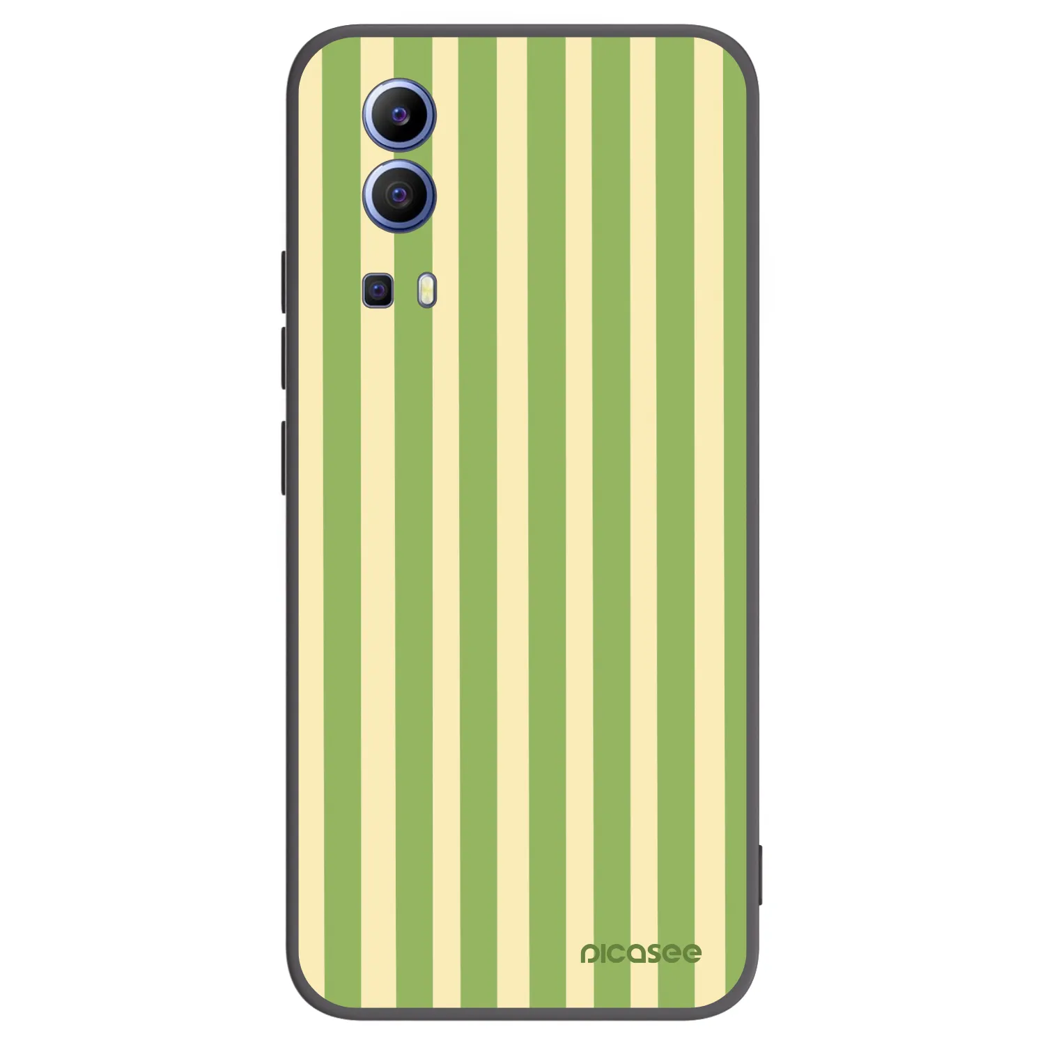 Picasee fekete szilikon tok az alábbi mobiltelefonokra Vivo Y52 5G - Lines Matcha
