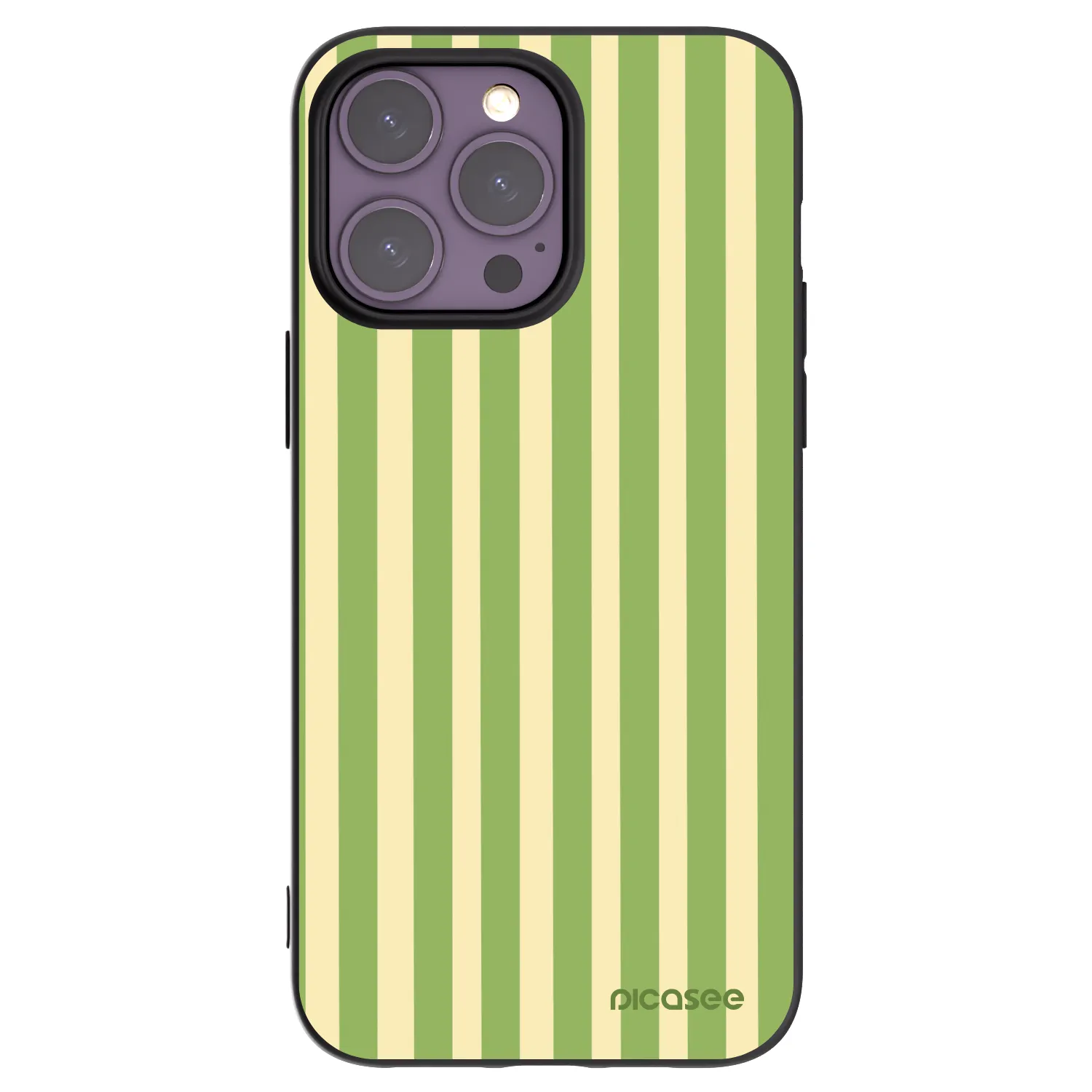 Picasee fekete szilikon tok az alábbi mobiltelefonokra Apple iPhone 14 Pro Max - Lines Matcha