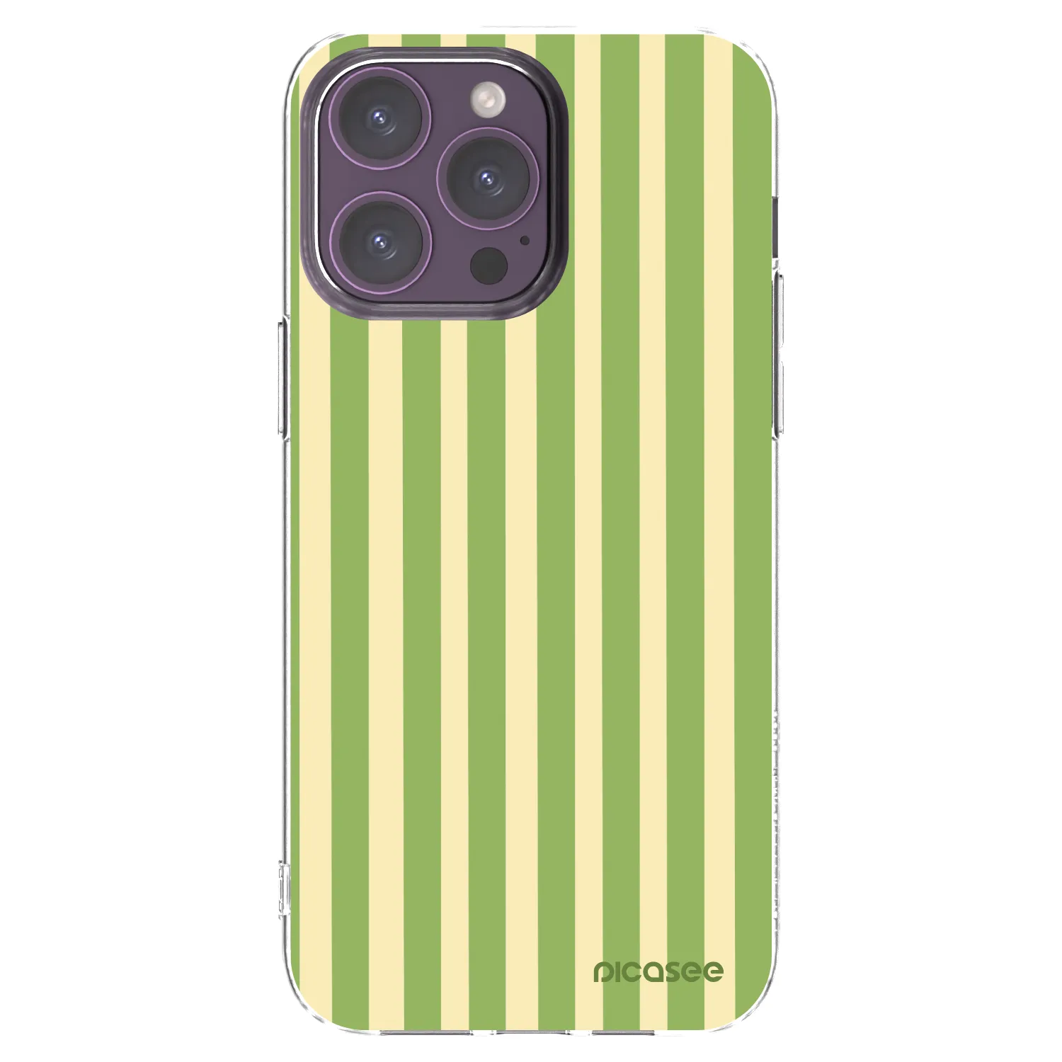 Picasee átlátszó szilikon tok az alábbi mobiltelefonokra Apple iPhone 14 Pro Max - Lines Matcha