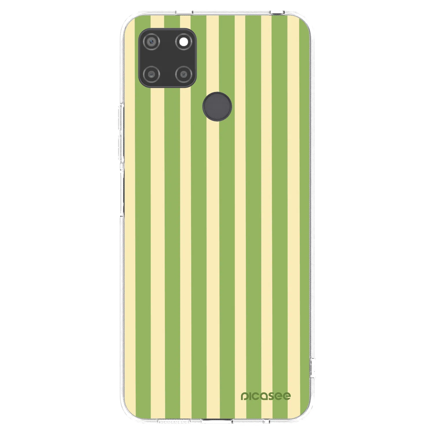 Picasee átlátszó szilikon tok az alábbi mobiltelefonokra Realme C21Y - Lines Matcha