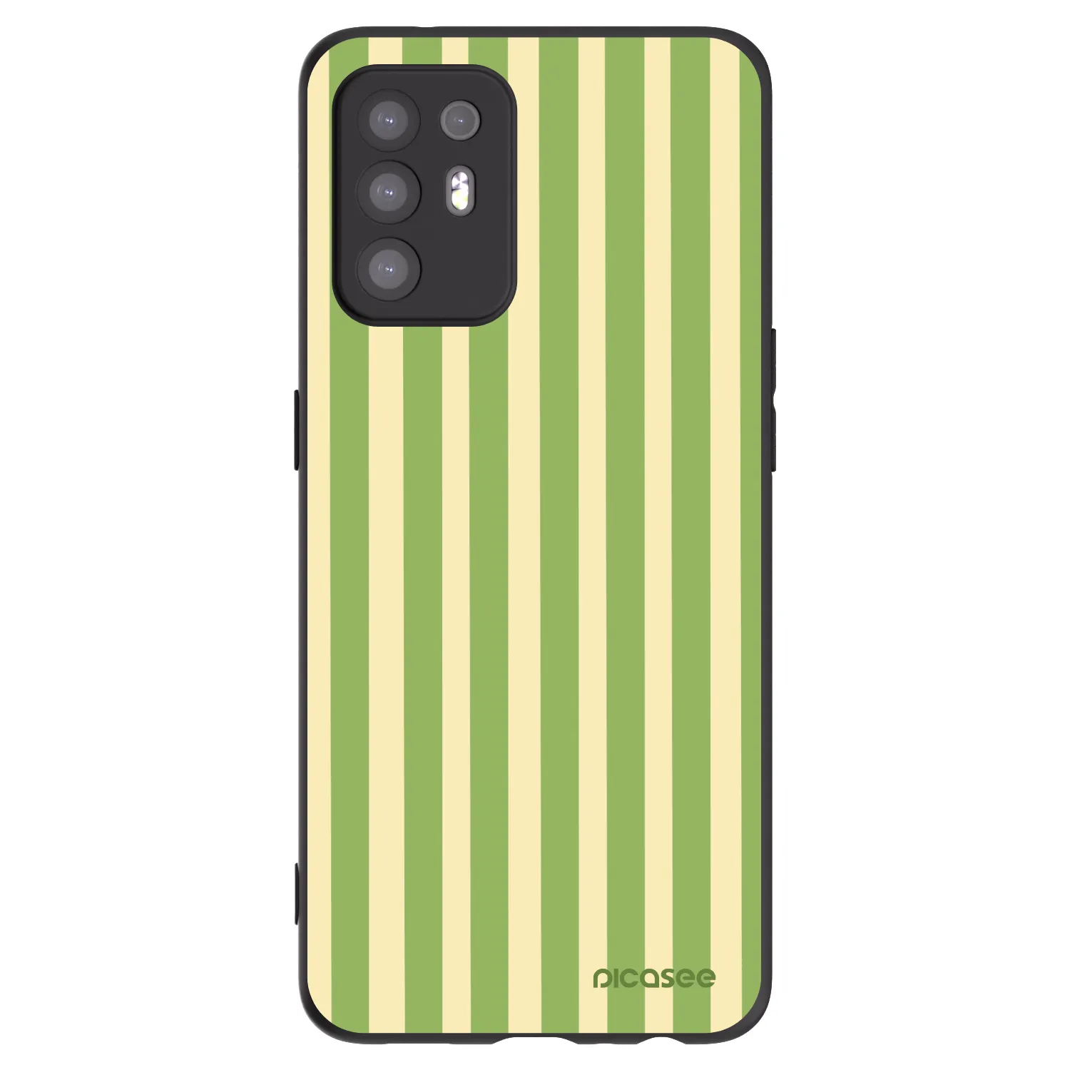 Picasee fekete szilikon tok az alábbi mobiltelefonokra OPPO A94 5G - Lines Matcha