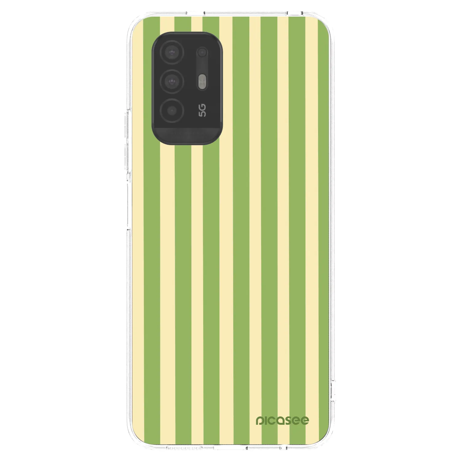 Picasee átlátszó szilikon tok az alábbi mobiltelefonokra OPPO A94 5G - Lines Matcha