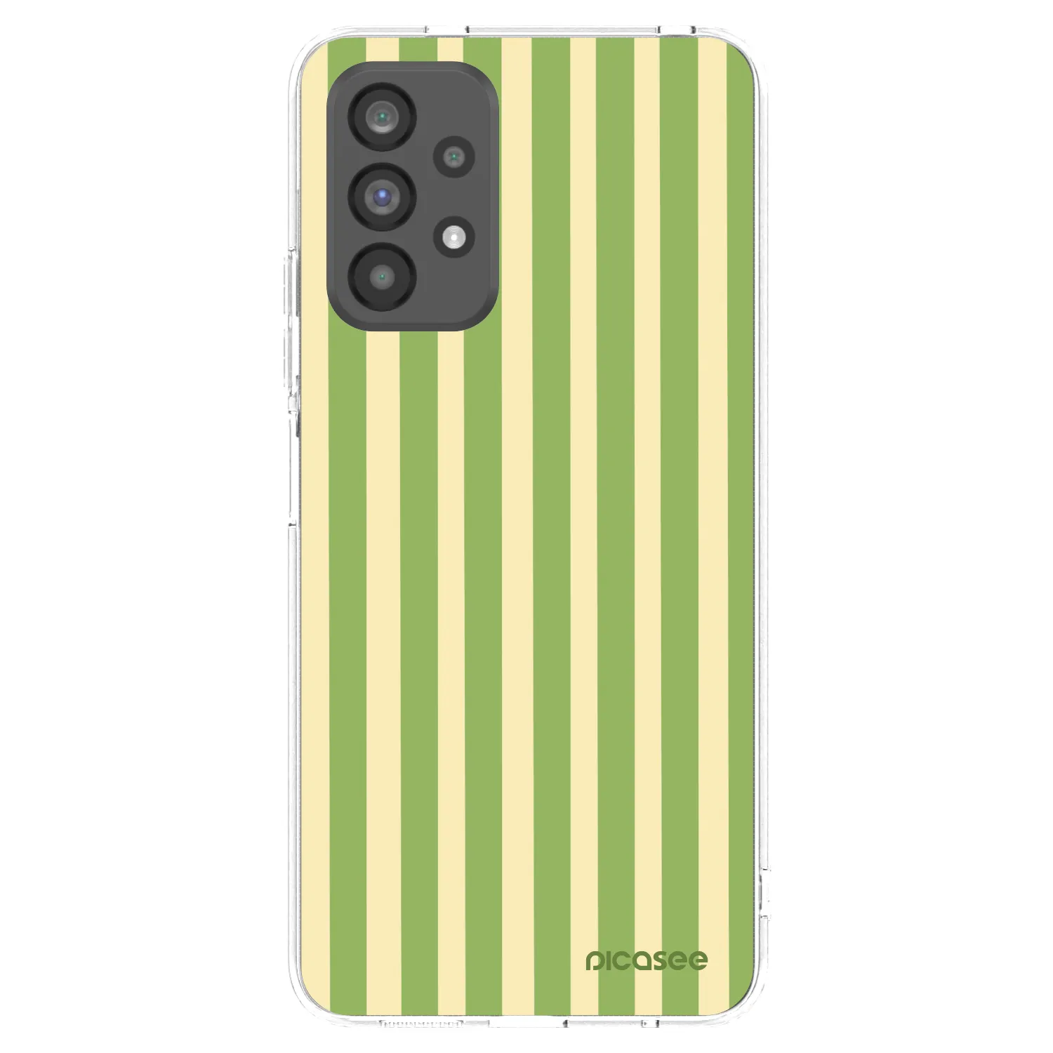 Picasee átlátszó szilikon tok az alábbi mobiltelefonokra Samsung Galaxy A73 5G - Lines Matcha