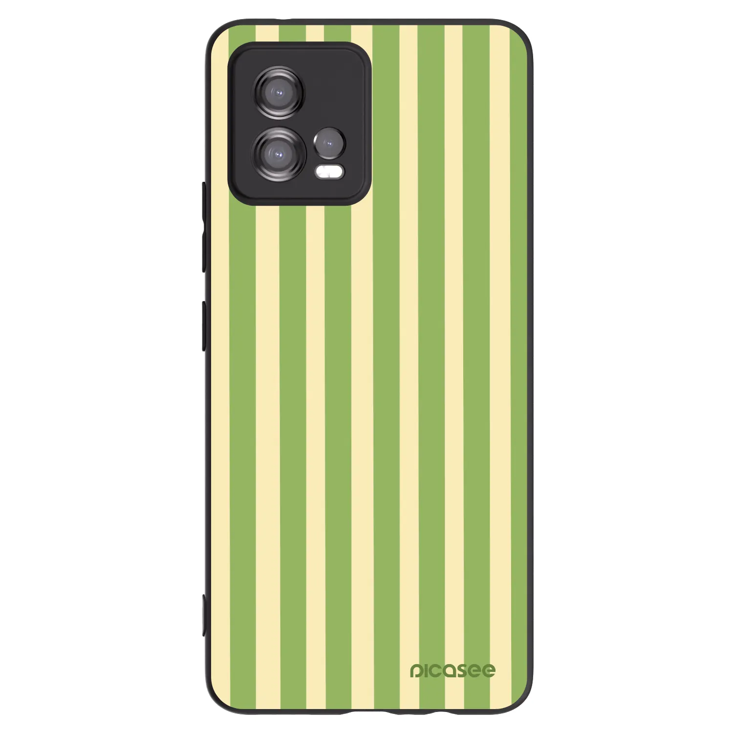 Picasee fekete szilikon tok az alábbi mobiltelefonokra Motorola Moto G72 - Lines Matcha