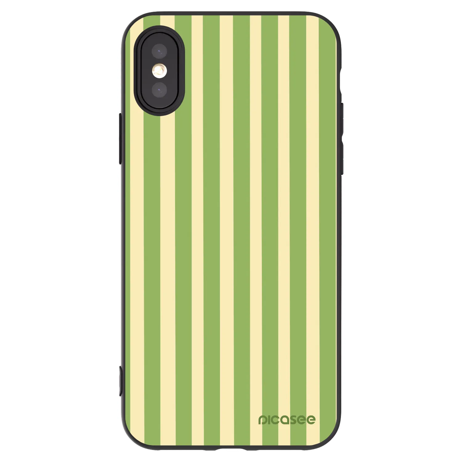 Picasee fekete szilikon tok az alábbi mobiltelefonokra Apple iPhone X/XS - Lines Matcha