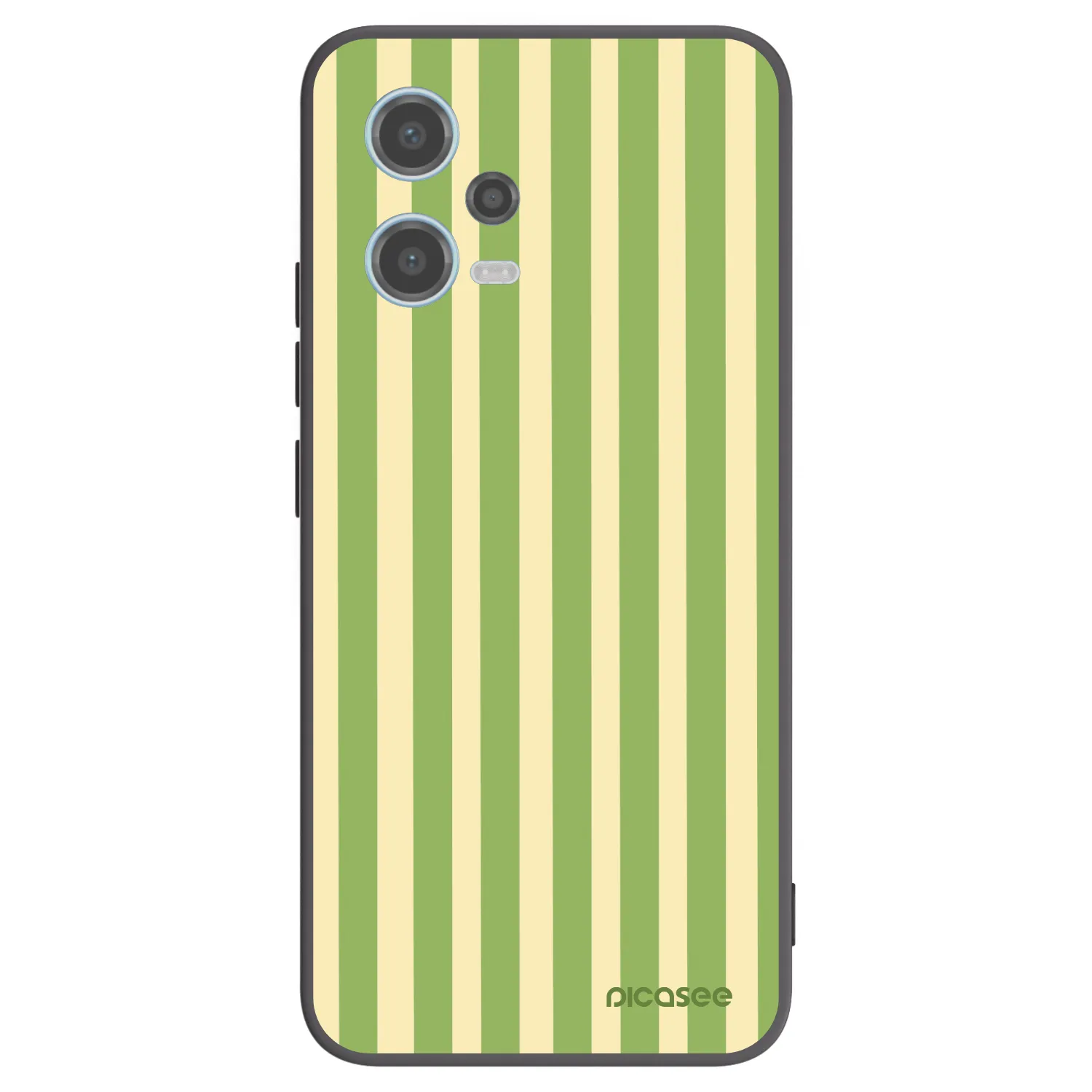 Picasee fekete szilikon tok az alábbi mobiltelefonokra Xiaomi Redmi Note 12 5G - Lines Matcha