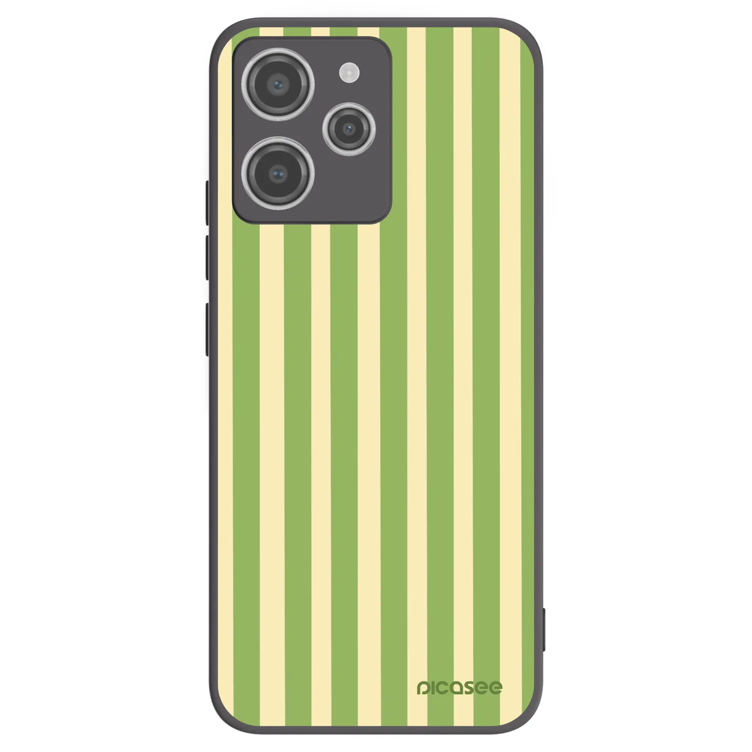 Picasee fekete szilikon tok az alábbi mobiltelefonokra Xiaomi Redmi 12 4G - Lines Matcha