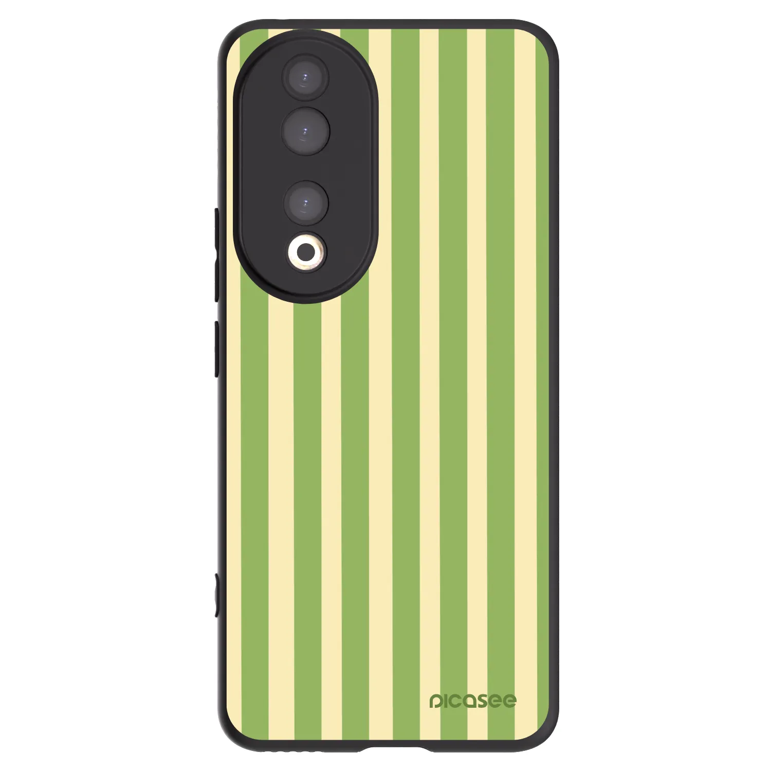 Picasee fekete szilikon tok az alábbi mobiltelefonokra Honor 90 5G - Lines Matcha