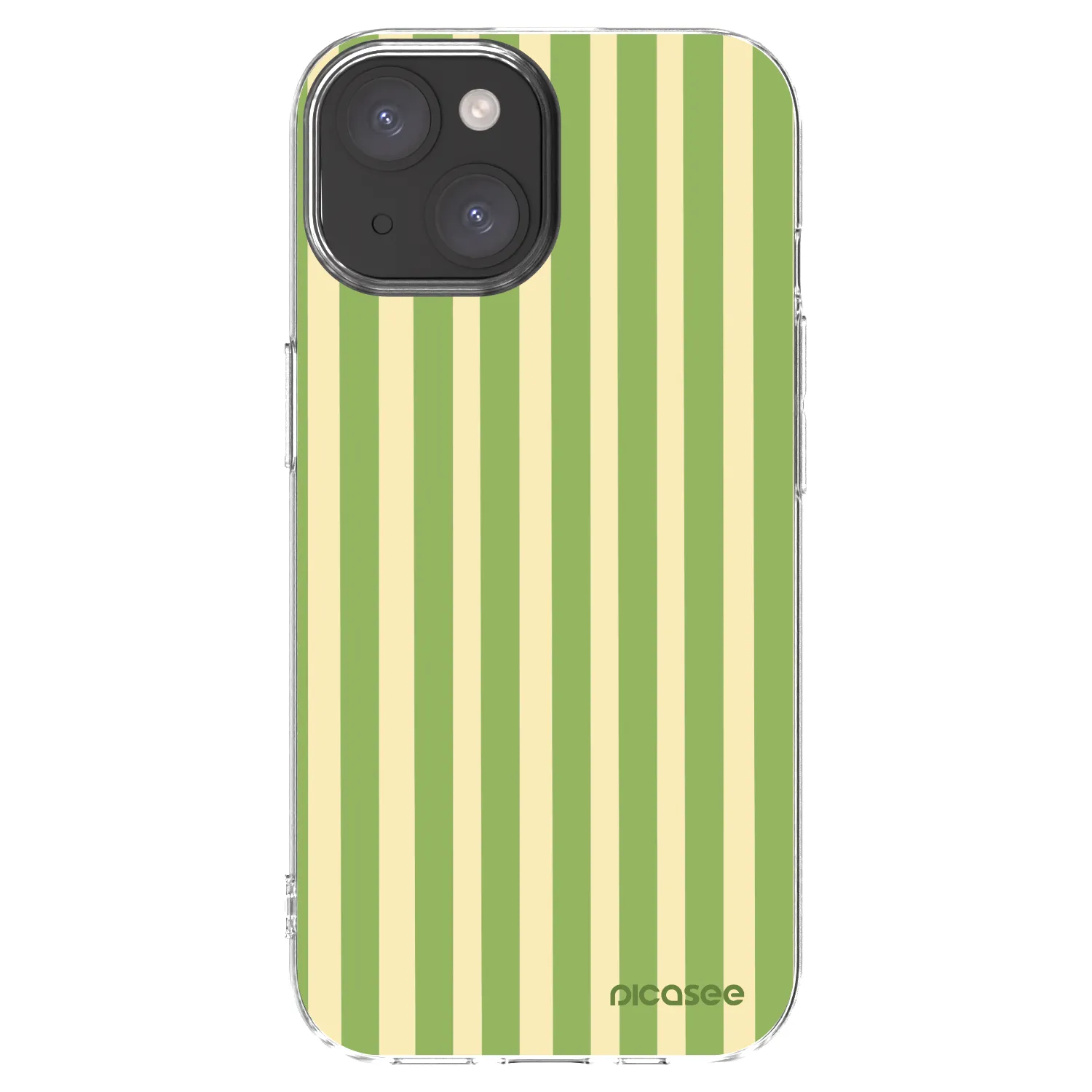 Picasee átlátszó szilikon tok az alábbi mobiltelefonokra Apple iPhone 15 - Lines Matcha