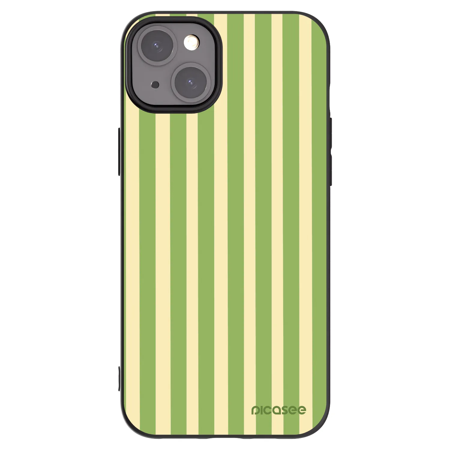 Picasee fekete szilikon tok az alábbi mobiltelefonokra Apple iPhone 15 Plus - Lines Matcha