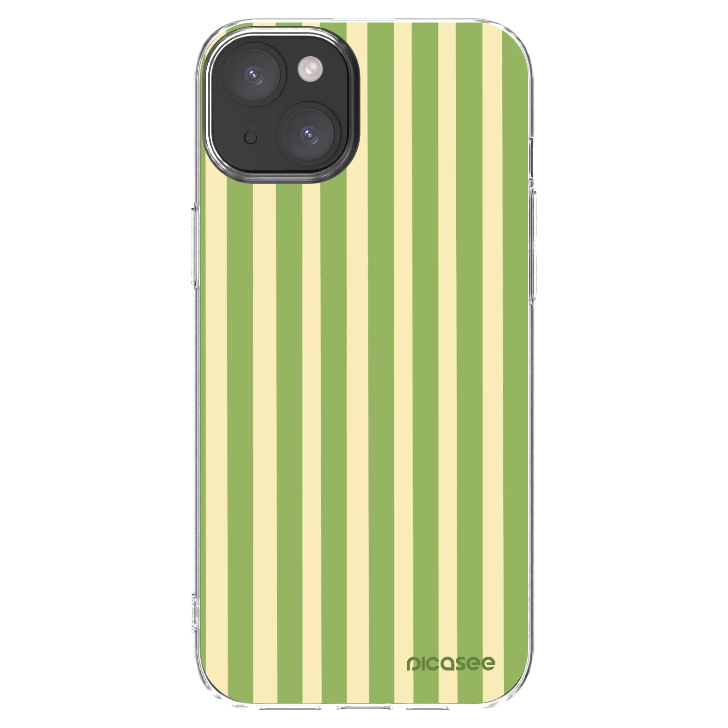 Picasee átlátszó szilikon tok az alábbi mobiltelefonokra Apple iPhone 15 Plus - Lines Matcha