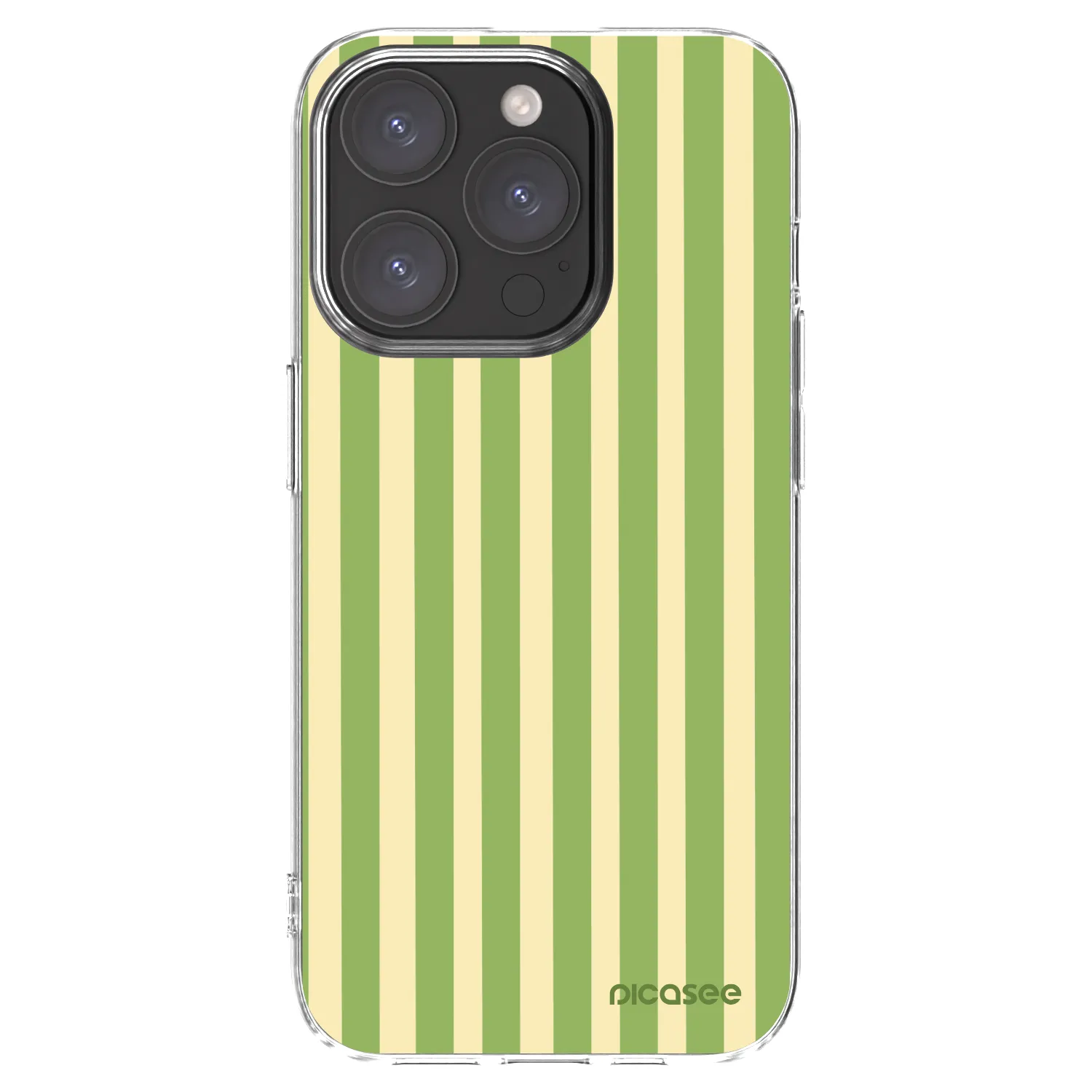 Picasee átlátszó szilikon tok az alábbi mobiltelefonokra Apple iPhone 15 Pro - Lines Matcha