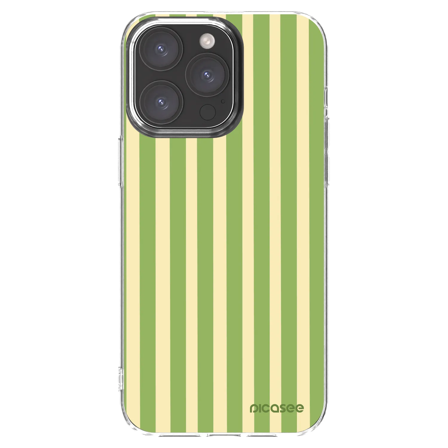 Picasee átlátszó szilikon tok az alábbi mobiltelefonokra Apple iPhone 15 Pro Max - Lines Matcha