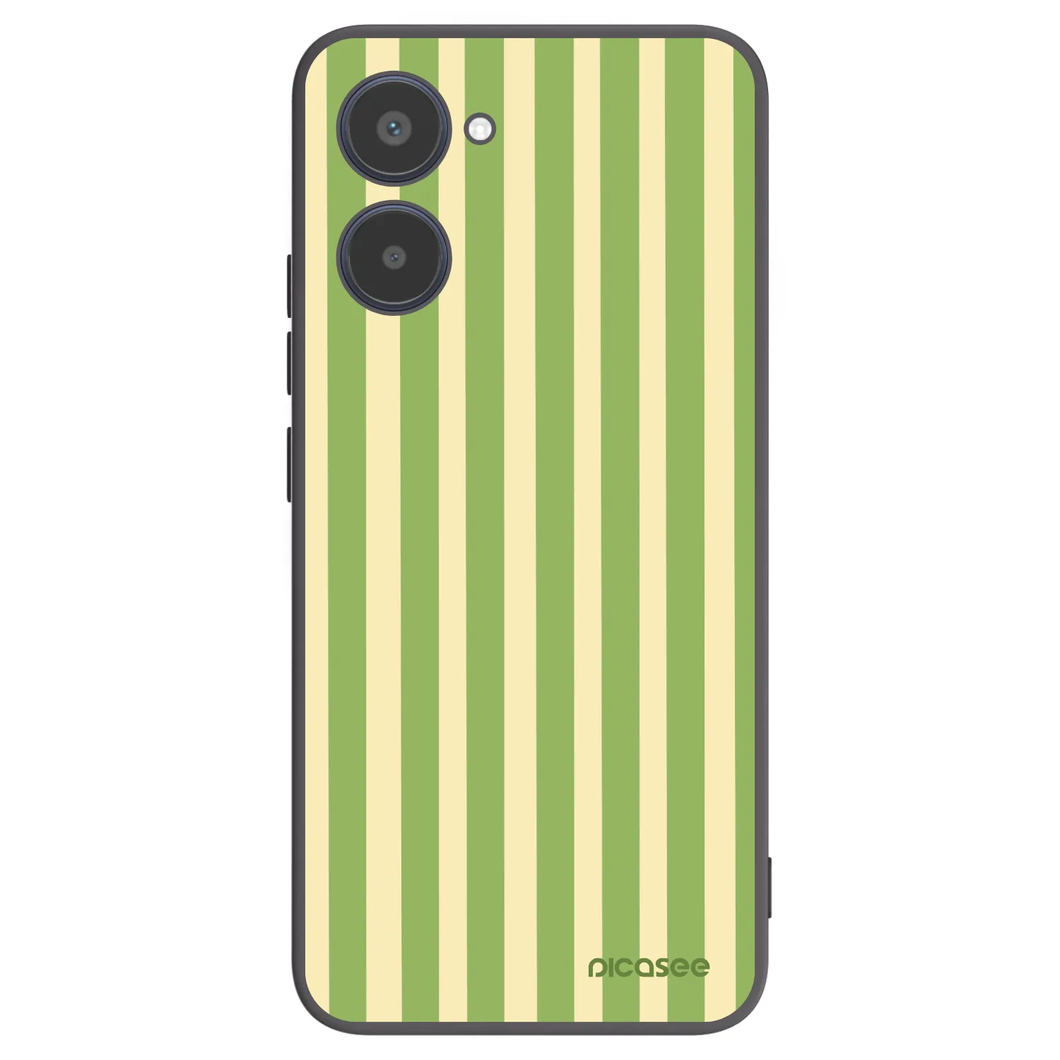 Picasee fekete szilikon tok az alábbi mobiltelefonokra Realme 10 4G - Lines Matcha