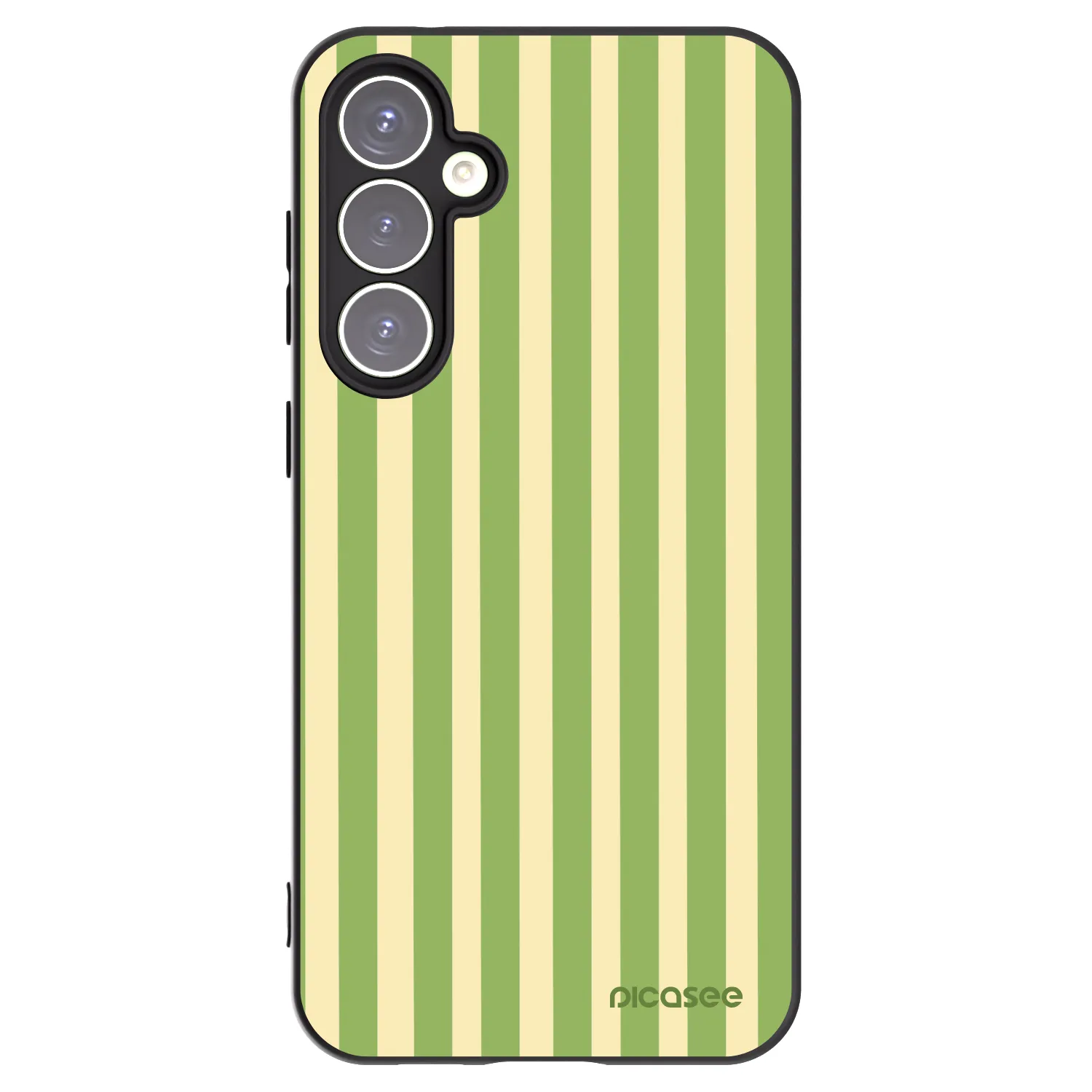 Picasee fekete szilikon tok az alábbi mobiltelefonokra Samsung Galaxy S23 FE S711B - Lines Matcha