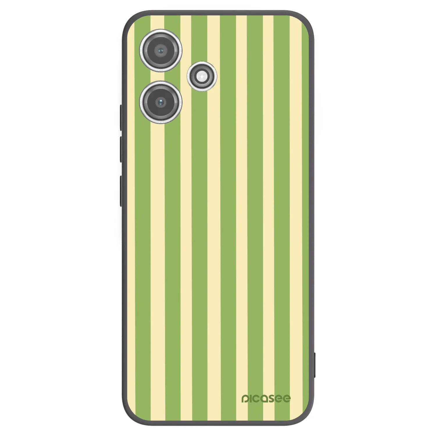 Picasee fekete szilikon tok az alábbi mobiltelefonokra Xiaomi Redmi 12 5G - Lines Matcha