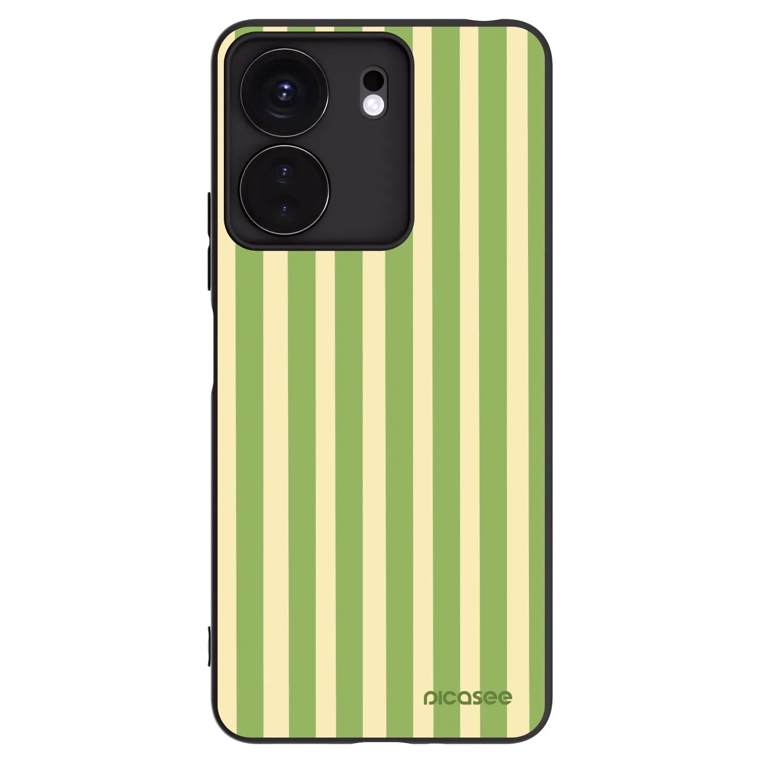 Picasee fekete szilikon tok az alábbi mobiltelefonokra Xiaomi Redmi 13C 4G - Lines Matcha