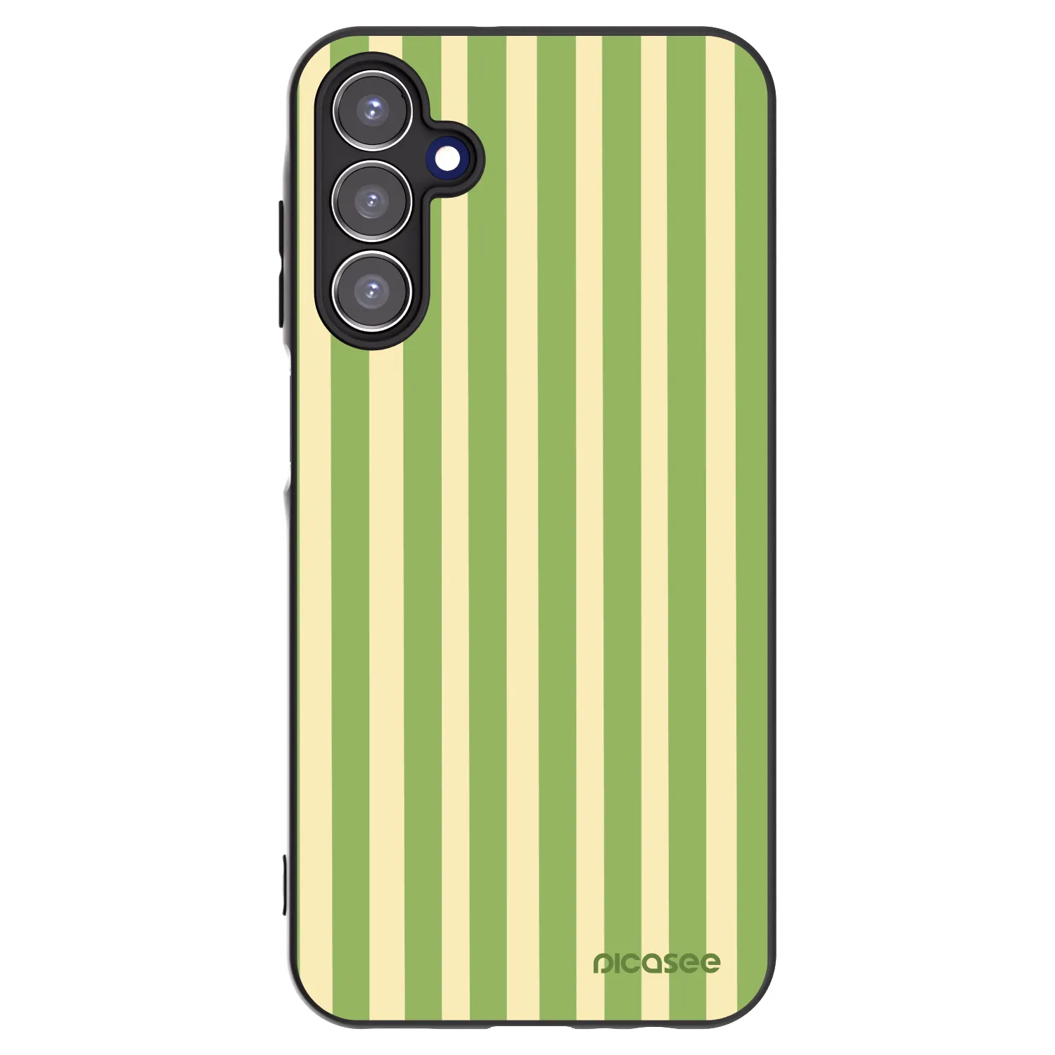 Picasee fekete szilikon tok az alábbi mobiltelefonokra Samsung Galaxy A15 A155F 4G - Lines Matcha