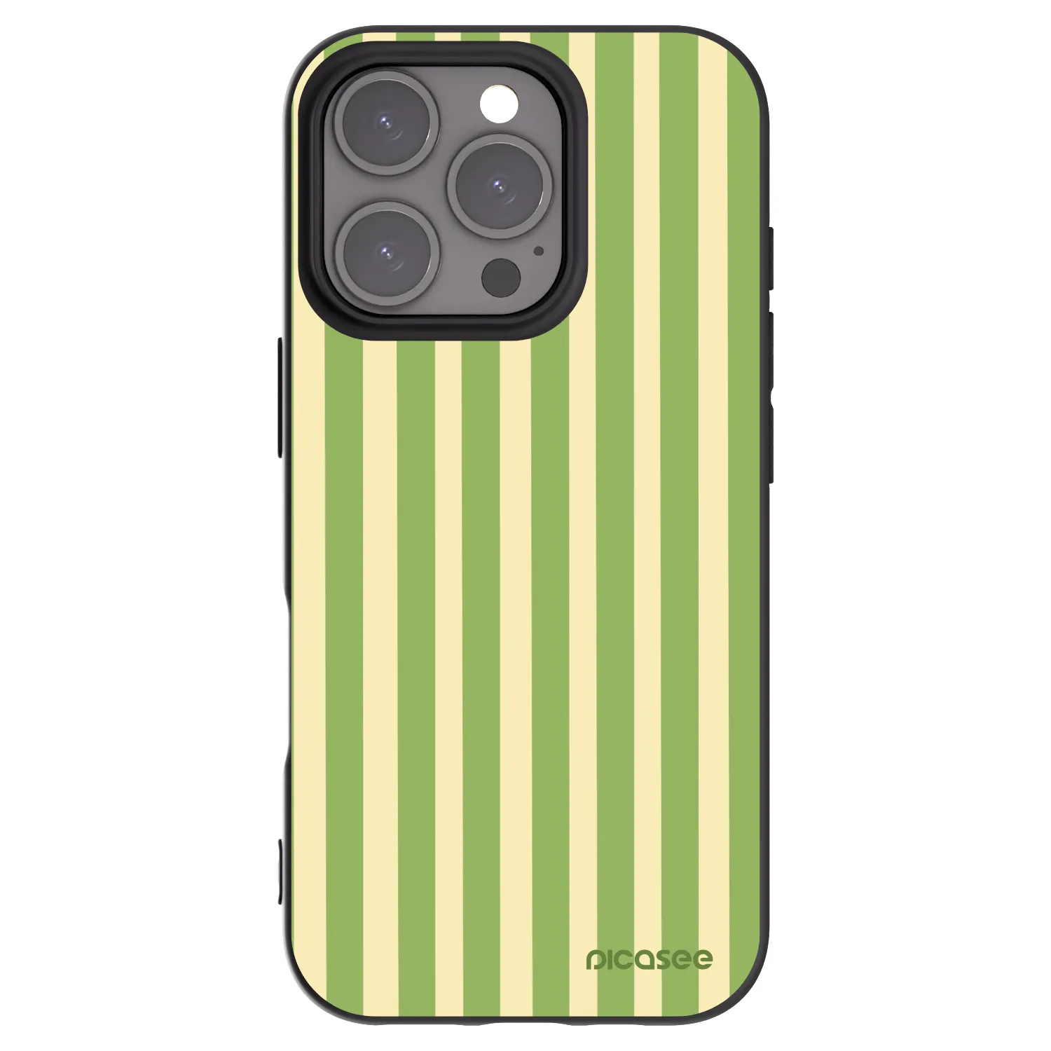 Picasee fekete szilikon tok az alábbi mobiltelefonokra Apple iPhone 16 Pro - Lines Matcha