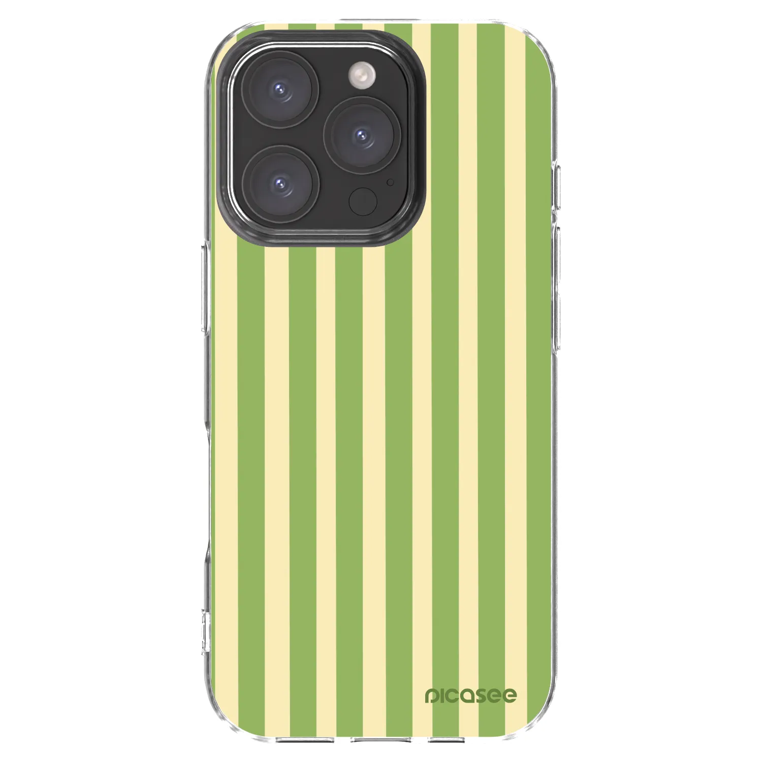 Picasee átlátszó szilikon tok az alábbi mobiltelefonokra Apple iPhone 16 Pro - Lines Matcha