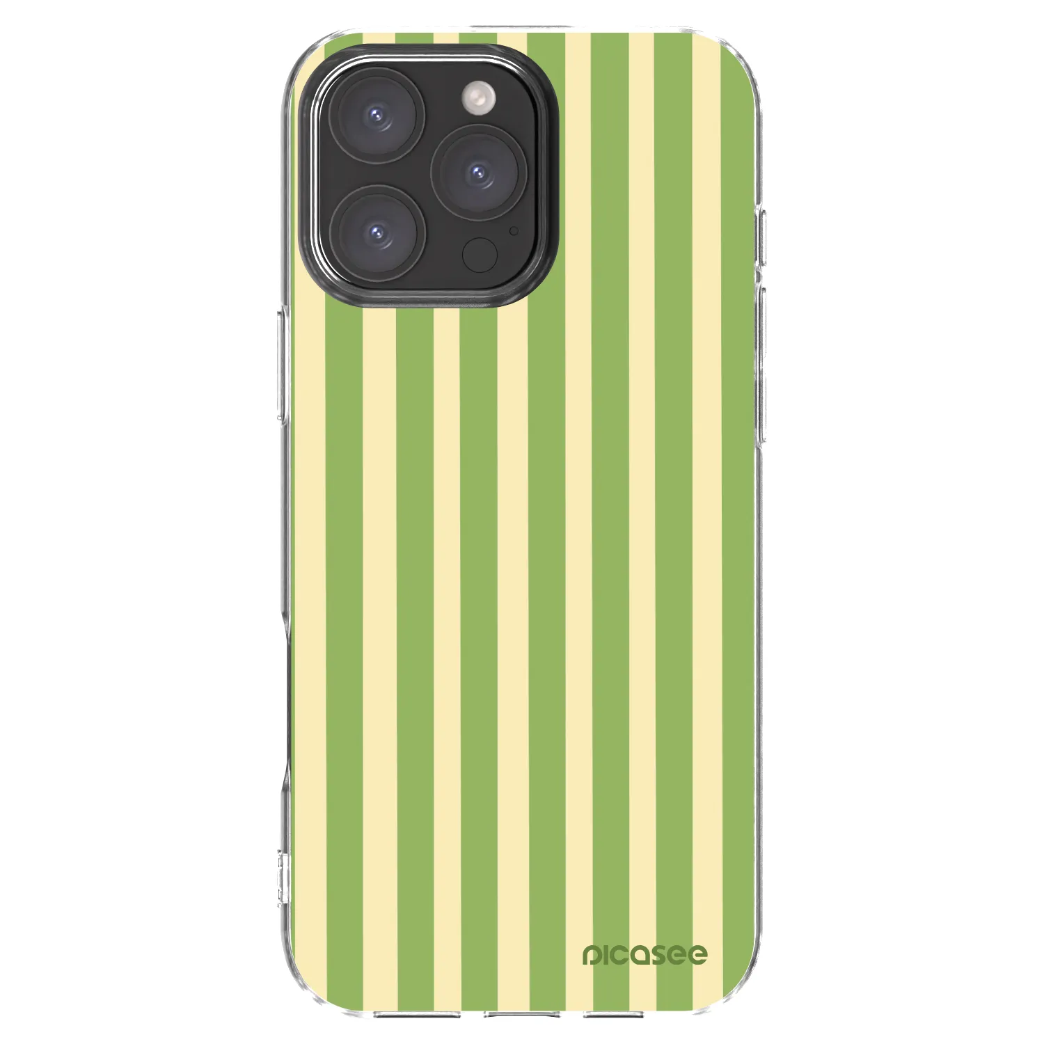 Picasee átlátszó szilikon tok az alábbi mobiltelefonokra Apple iPhone 16 Pro Max - Lines Matcha