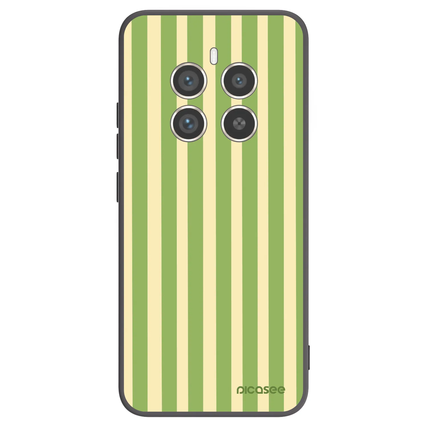 Picasee fekete szilikon tok az alábbi mobiltelefonokra Realme 12 Pro 5G - Lines Matcha