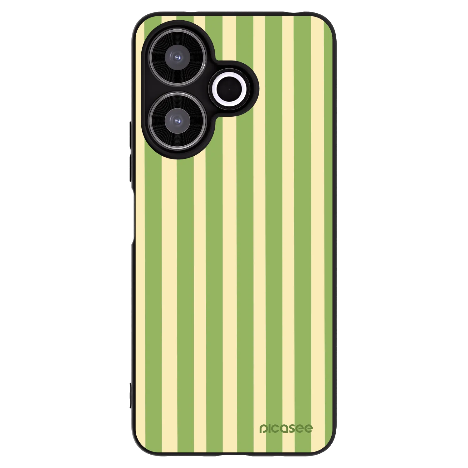 Picasee fekete szilikon tok az alábbi mobiltelefonokra Xiaomi Redmi 13 4G - Lines Matcha