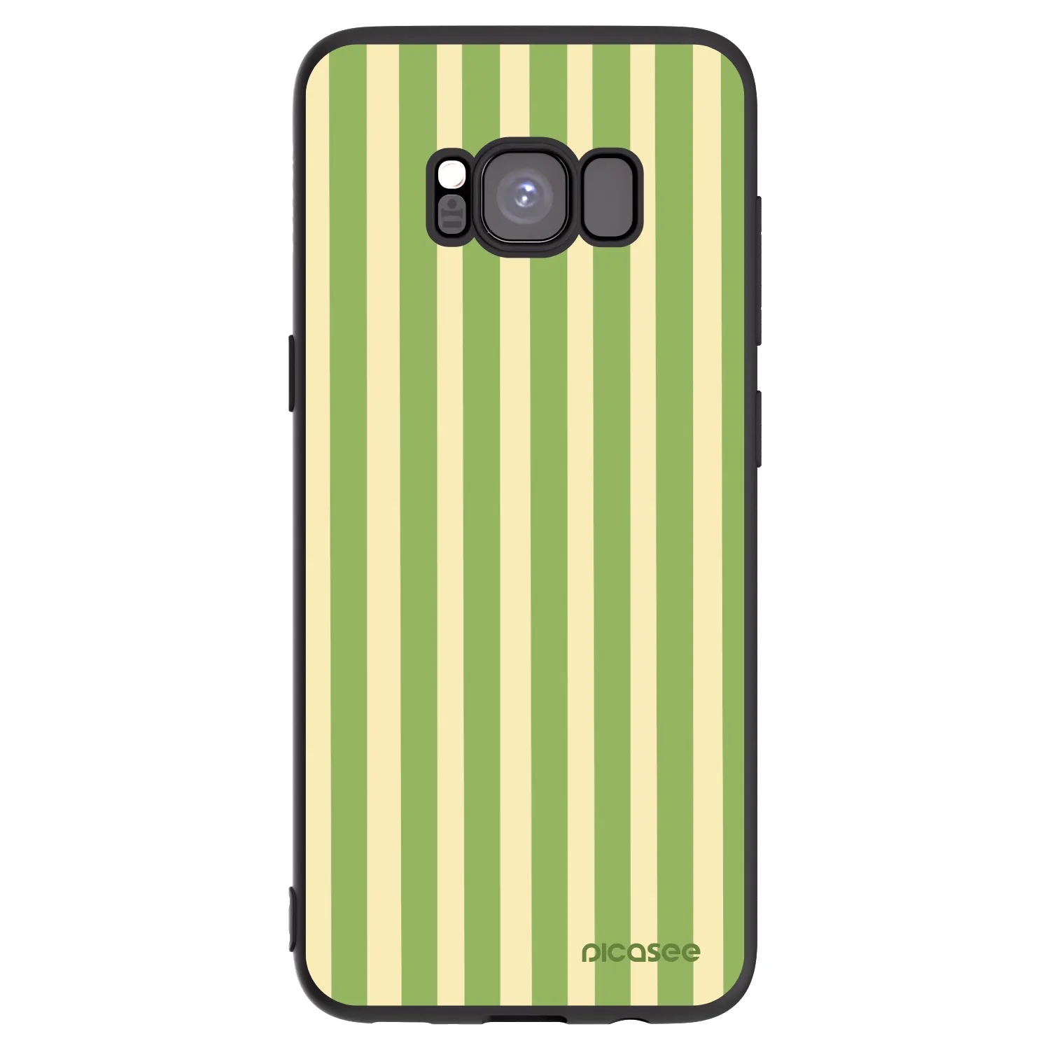 Picasee fekete szilikon tok az alábbi mobiltelefonokra Samsung Galaxy S8 G950F - Lines Matcha