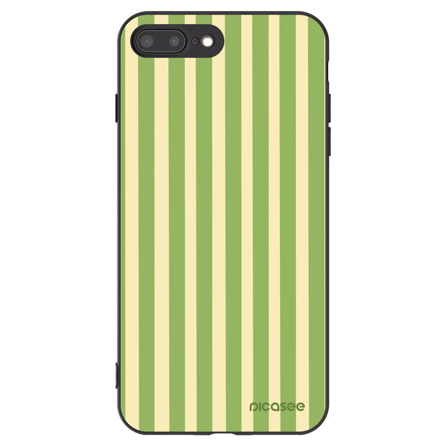 Picasee fekete szilikon tok az alábbi mobiltelefonokra Apple iPhone 8 Plus - Lines Matcha