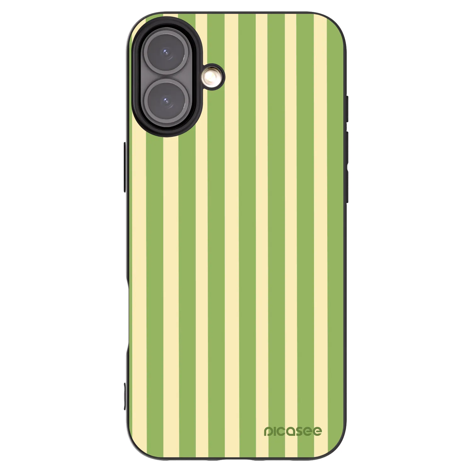 Picasee fekete szilikon tok az alábbi mobiltelefonokra Apple iPhone 16 Plus - Lines Matcha