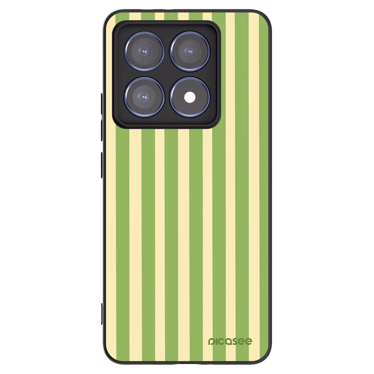 Picasee fekete szilikon tok az alábbi mobiltelefonokra Xiaomi 14T Pro - Lines Matcha