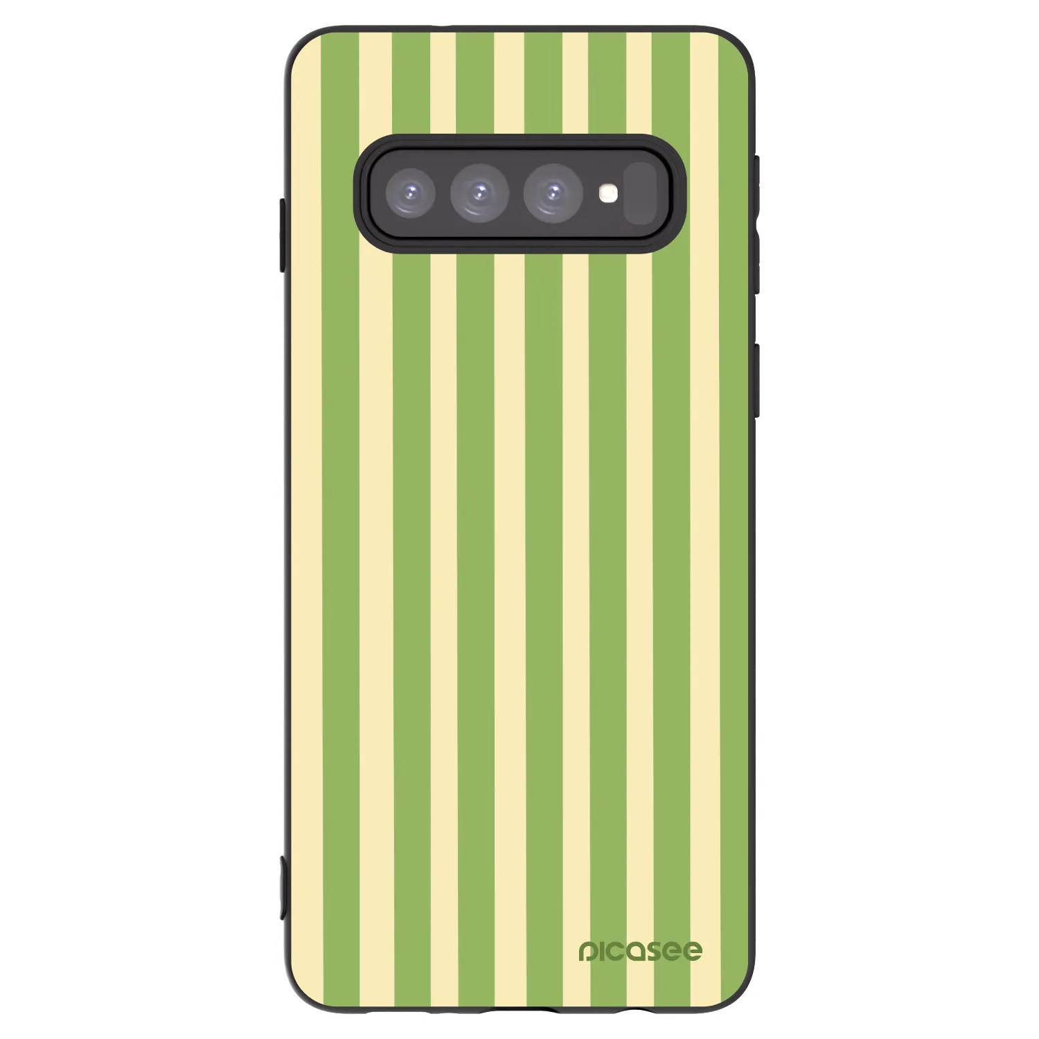 Picasee fekete szilikon tok az alábbi mobiltelefonokra Samsung Galaxy S10 G973 - Lines Matcha
