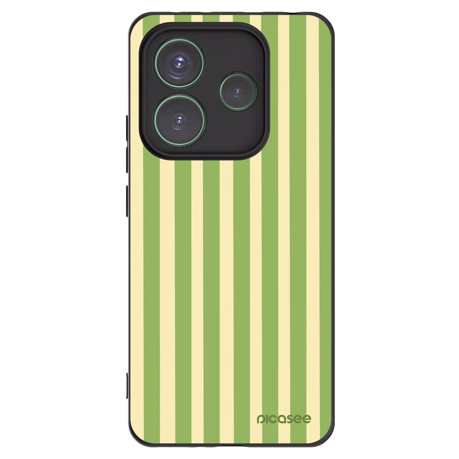 Picasee fekete szilikon tok az alábbi mobiltelefonokra Xiaomi Redmi Note 14 5G - Lines Matcha
