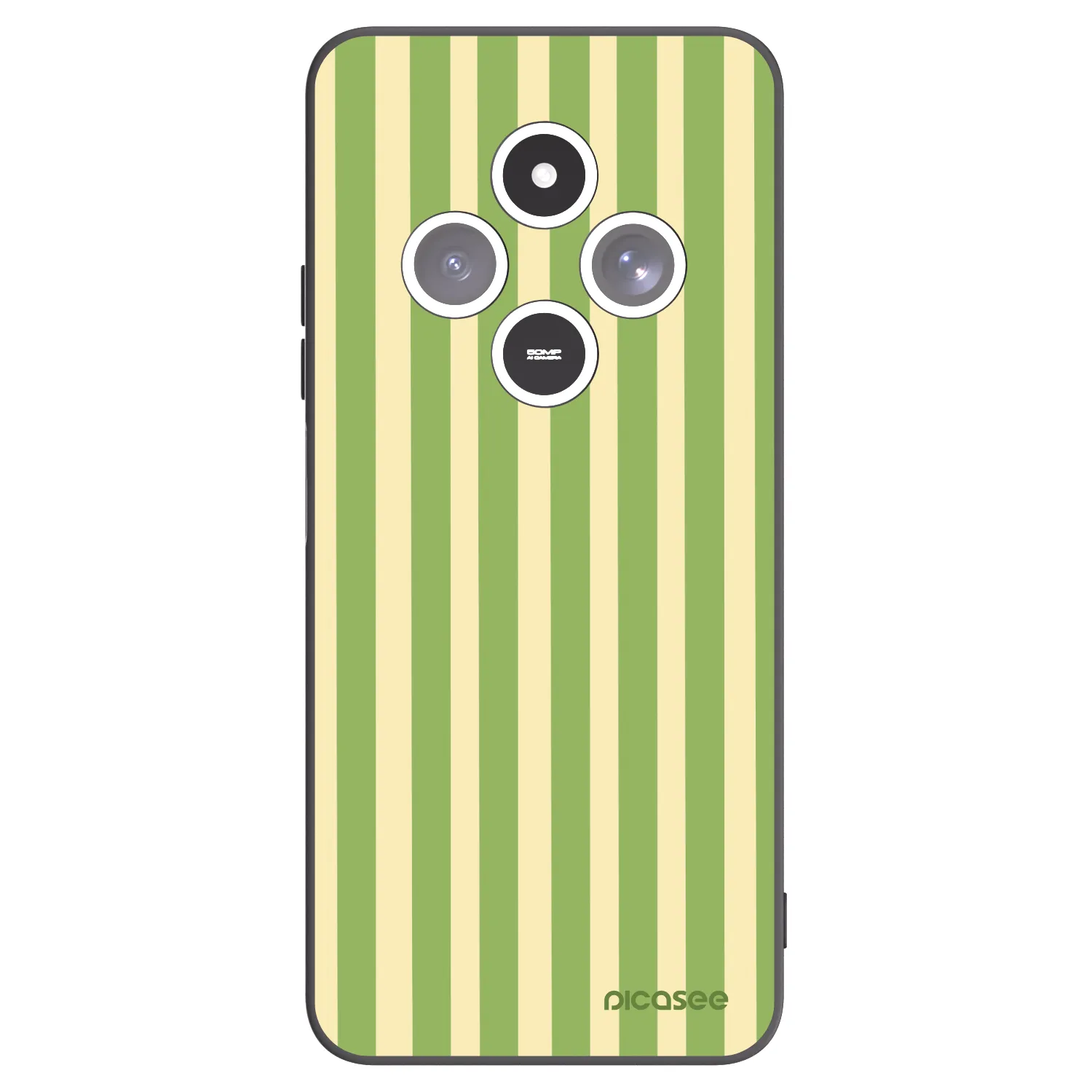 Picasee fekete szilikon tok az alábbi mobiltelefonokra Xiaomi Redmi 14C - Lines Matcha