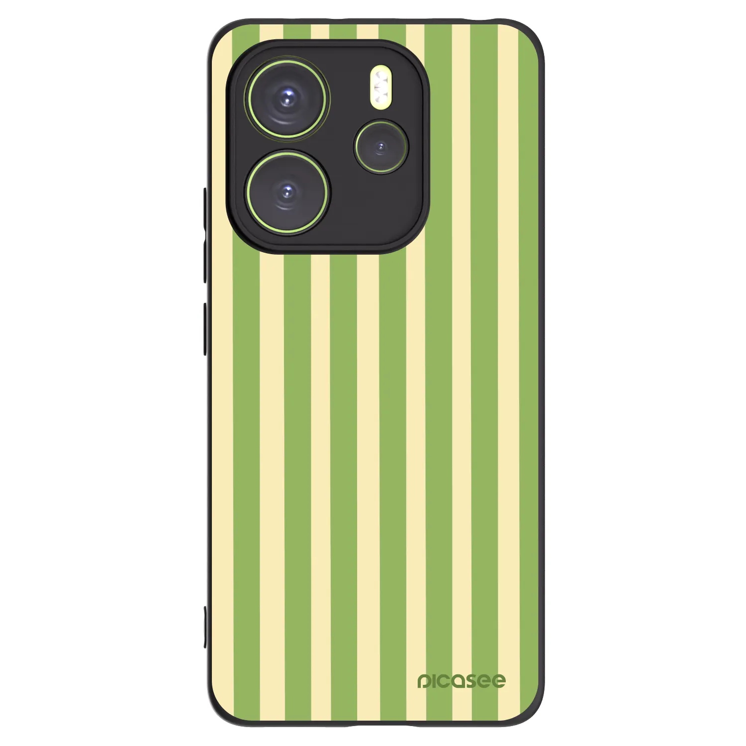 Picasee fekete szilikon tok az alábbi mobiltelefonokra Xiaomi Redmi Note 14 4G - Lines Matcha