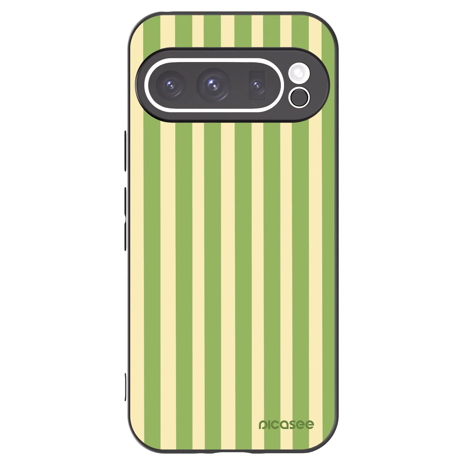 Picasee fekete szilikon tok az alábbi mobiltelefonokra Google Pixel 9 Pro - Lines Matcha