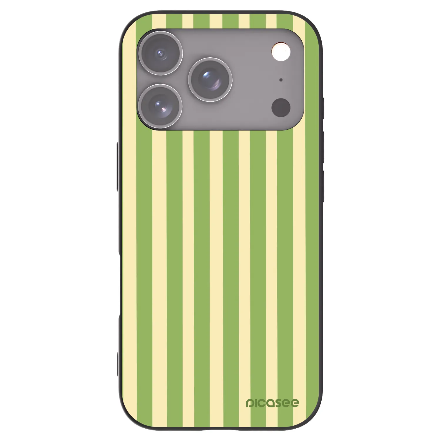 Picasee fekete szilikon tok az alábbi mobiltelefonokra Apple iPhone 17 Pro - Lines Matcha