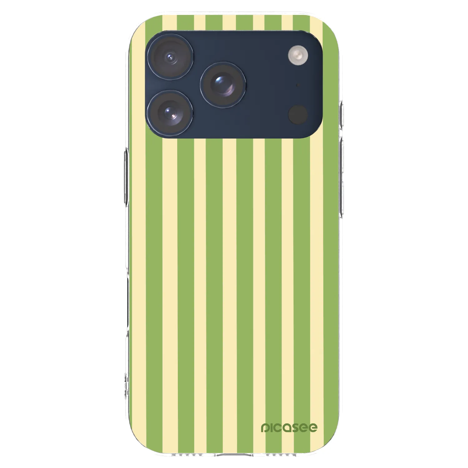 Picasee átlátszó szilikon tok az alábbi mobiltelefonokra Apple iPhone 17 Pro - Lines Matcha