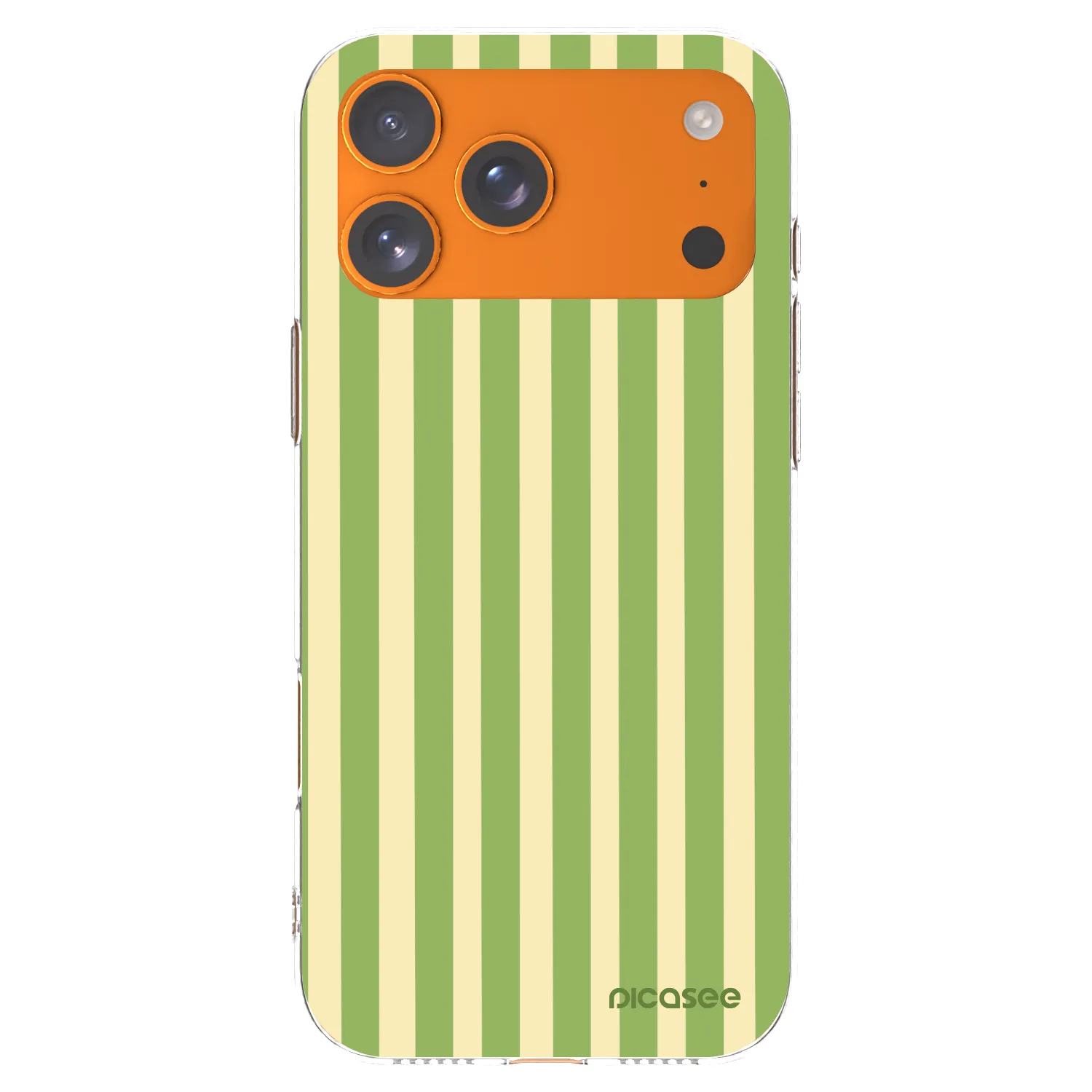 Picasee átlátszó szilikon tok az alábbi mobiltelefonokra Apple iPhone 17 Pro Max - Lines Matcha