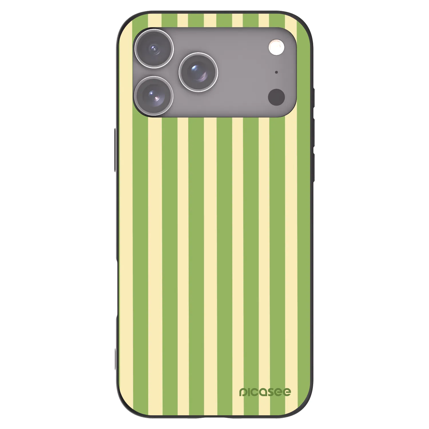 Picasee fekete szilikon tok az alábbi mobiltelefonokra Apple iPhone 17 Pro Max - Lines Matcha