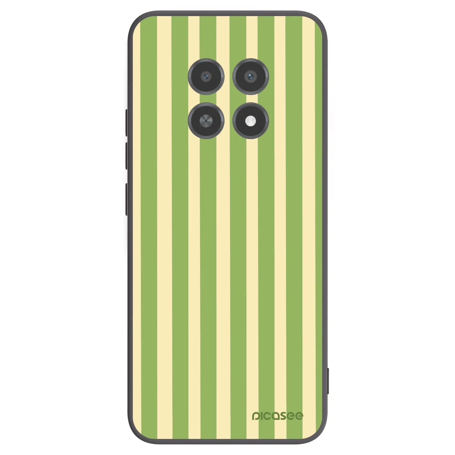 Picasee fekete szilikon tok az alábbi mobiltelefonokra Realme 12X - Lines Matcha