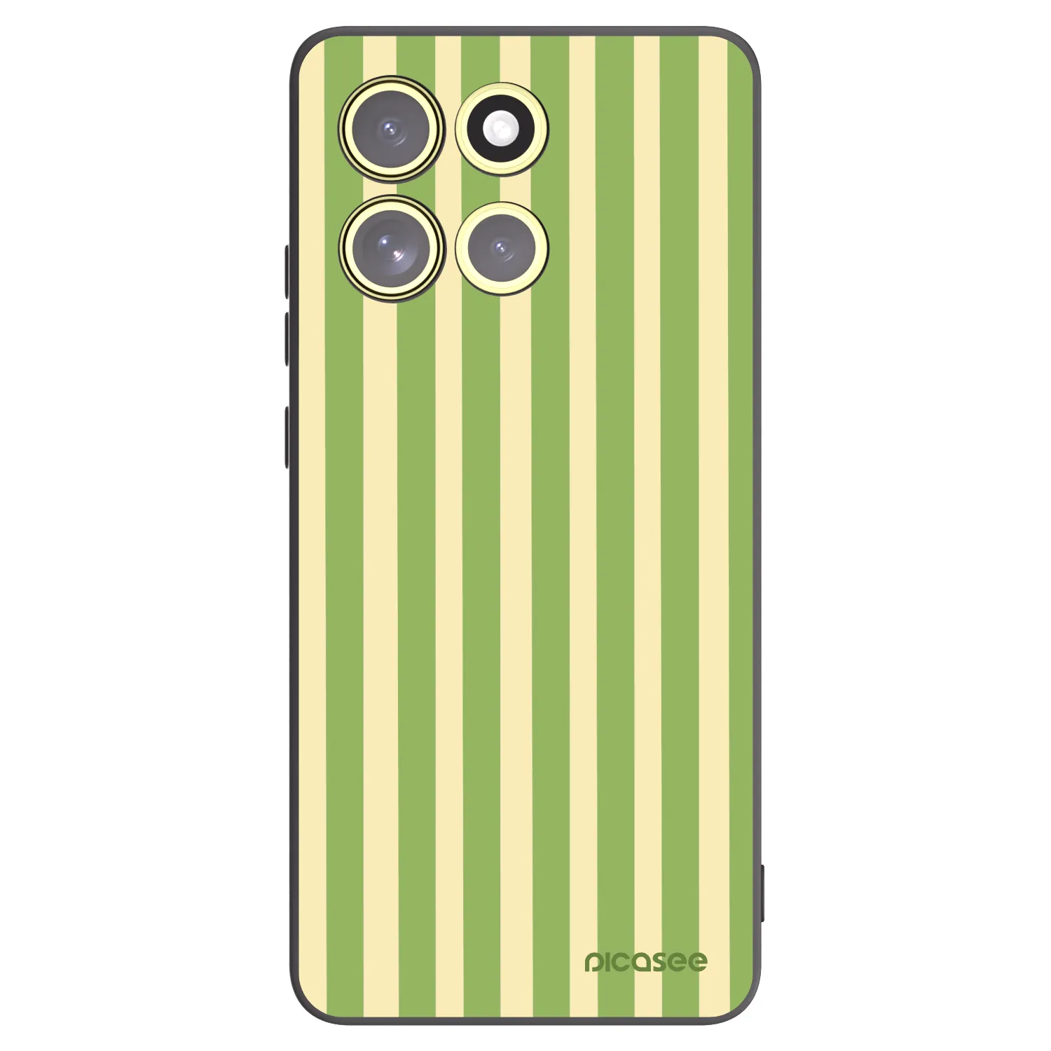 Picasee fekete szilikon tok az alábbi mobiltelefonokra Motorola Moto G86 Power 5G - Lines Matcha