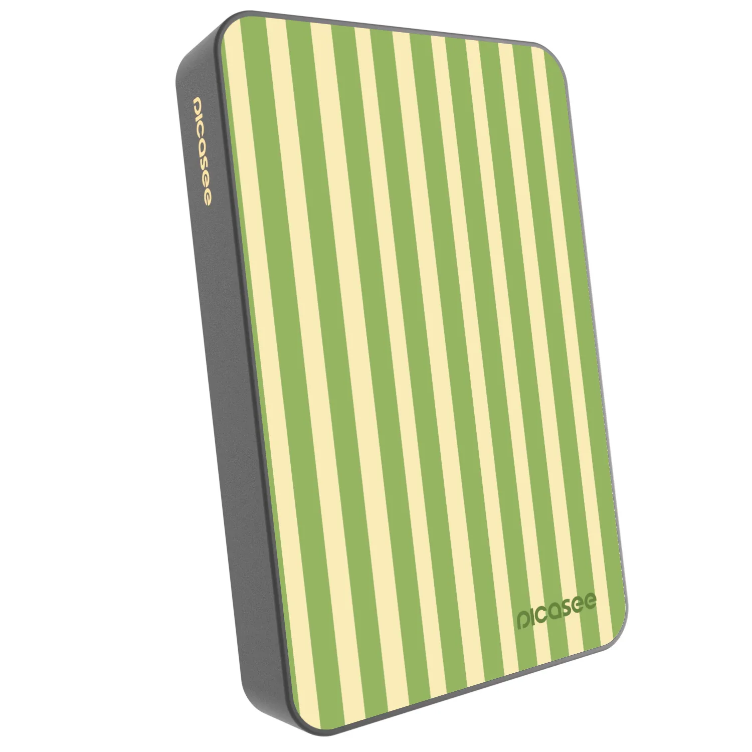 Picasee Powerbank MagSafe 10 000 mAh Szürke - Lines Matcha