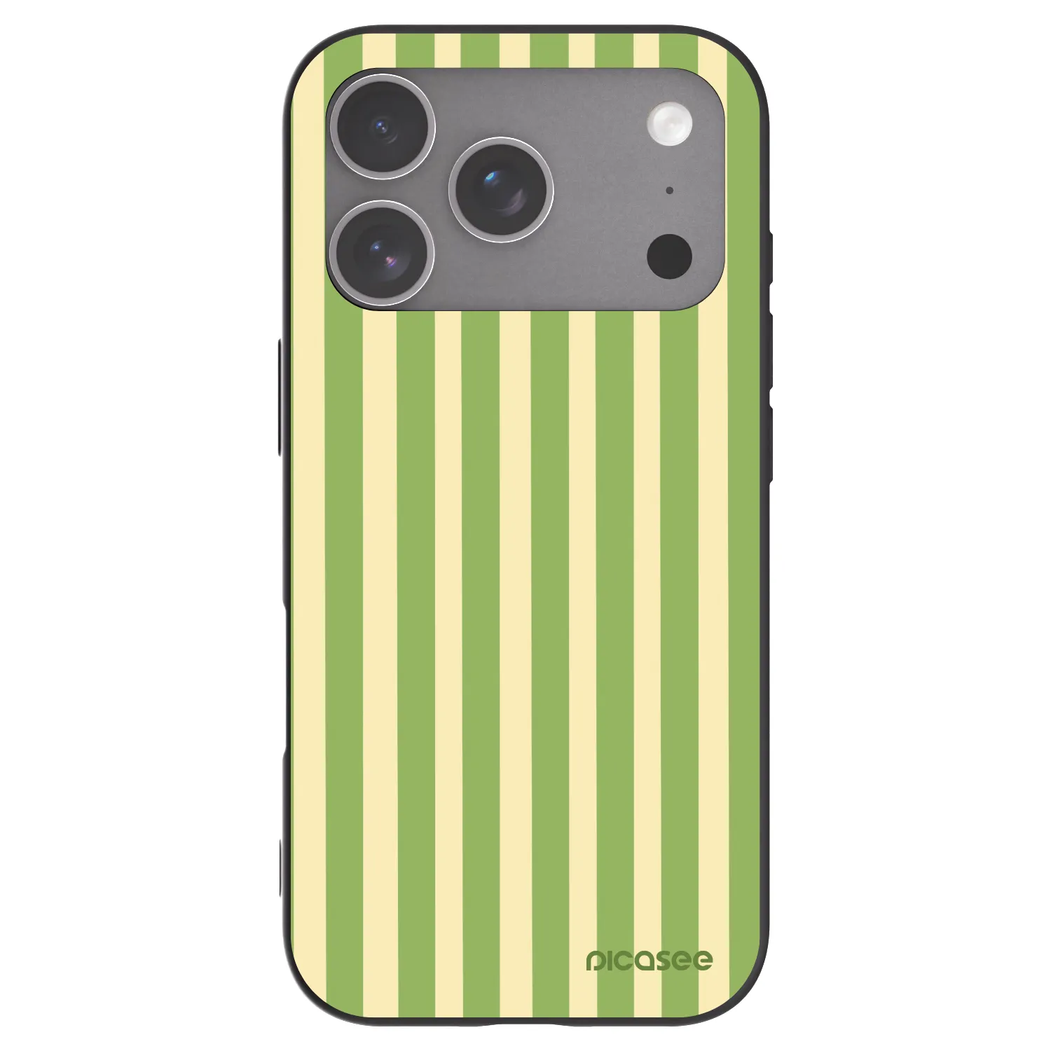 Picasee fekete szilikon tok az alábbi mobiltelefonokra Apple iPhone 18 Pro - Lines Matcha