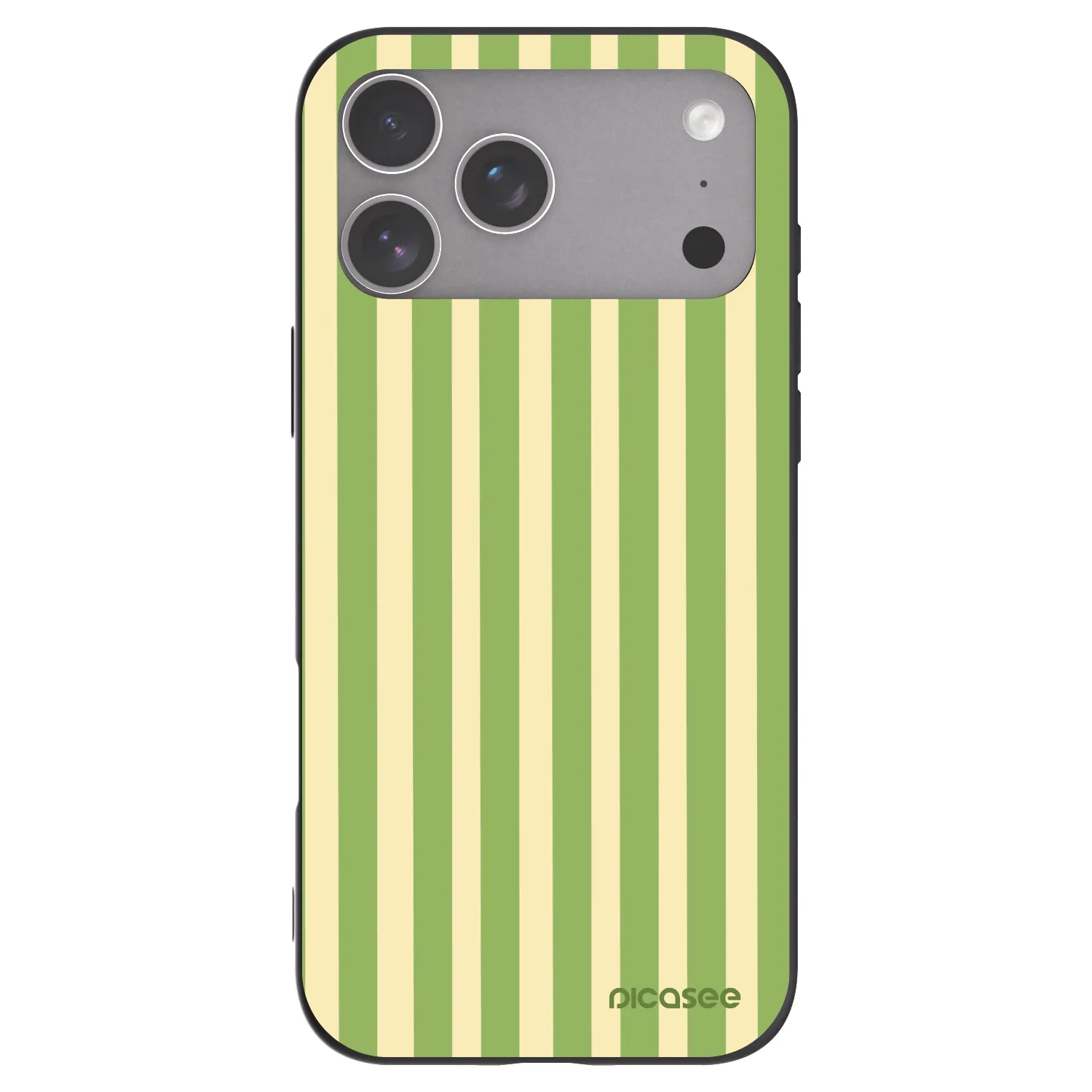 Picasee fekete szilikon tok az alábbi mobiltelefonokra Apple iPhone 18 Pro Max - Lines Matcha