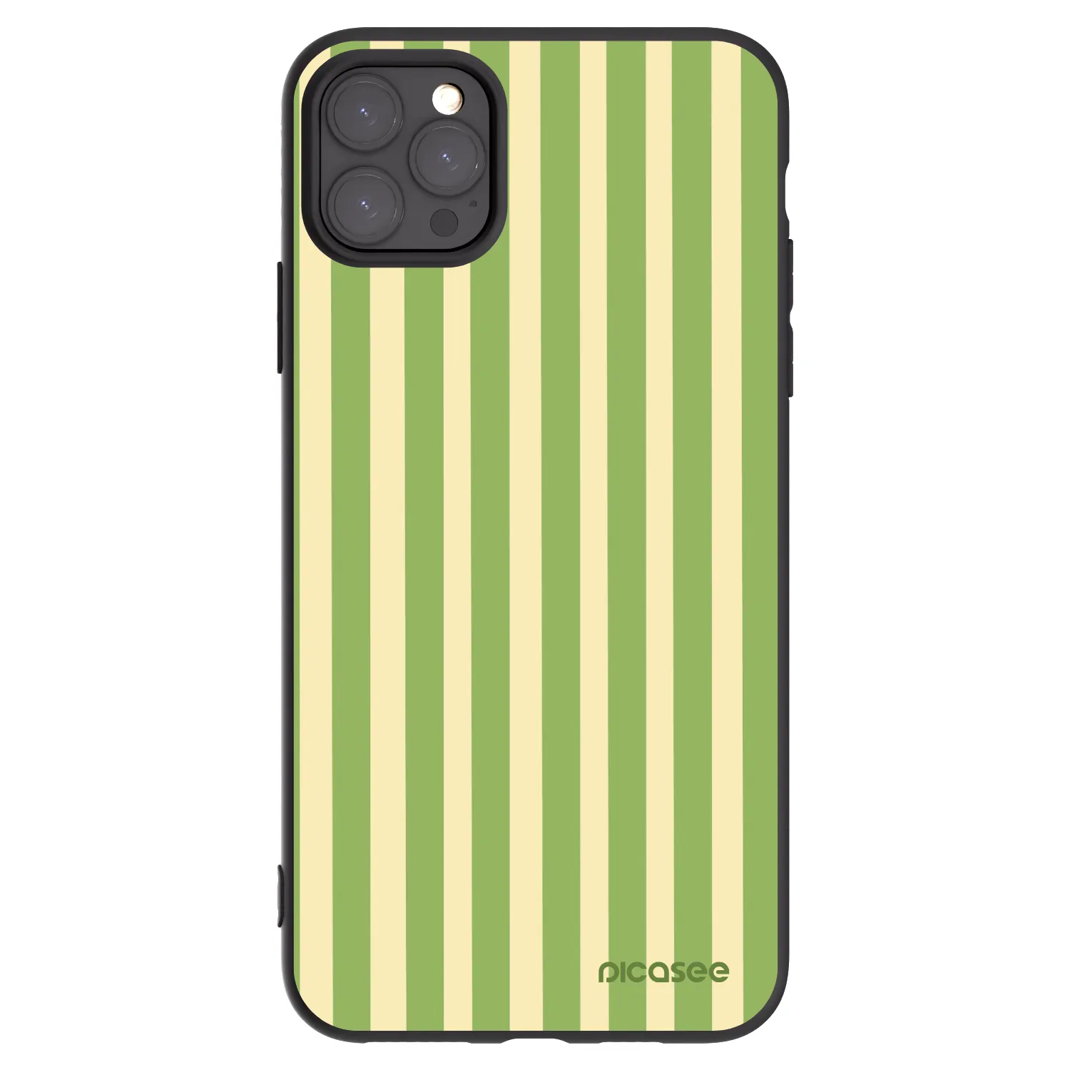 Picasee fekete szilikon tok az alábbi mobiltelefonokra Apple iPhone 11 Pro Max - Lines Matcha