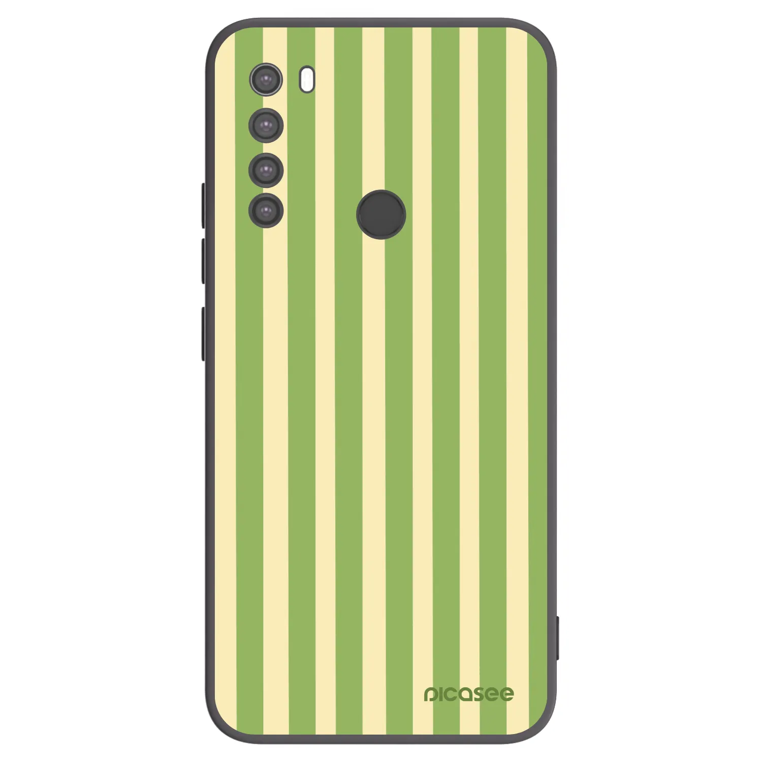 Picasee fekete szilikon tok az alábbi mobiltelefonokra Xiaomi Redmi Note 8 - Lines Matcha