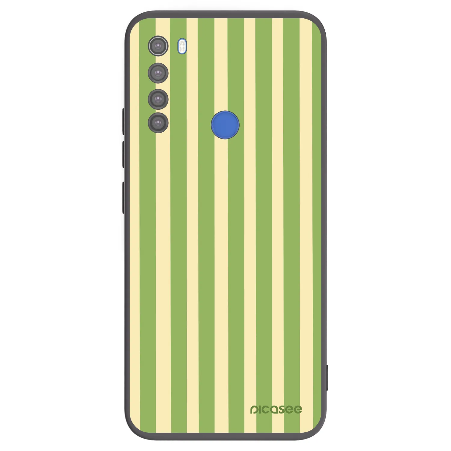 Picasee fekete szilikon tok az alábbi mobiltelefonokra Xiaomi Redmi Note 8T - Lines Matcha